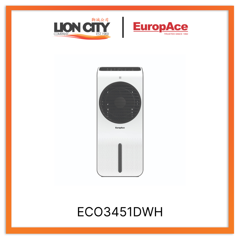 Europace ECO3451DWH 4.5L Ultra Slim 3-in-1 DC Air Circulator, Air Cooler & Humidifier - Portable Cooling Fan for Home, Office & Bedroom | Energy Efficient & Quiet Operation