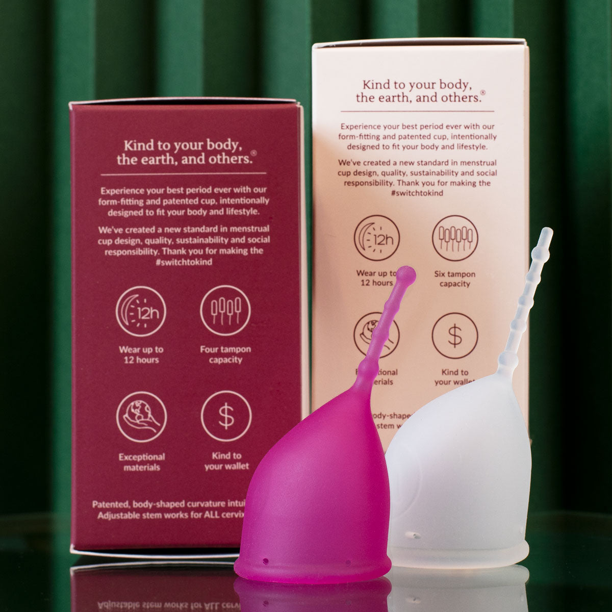 **Reusable KIND Menstrual Cup - Soft Medical Grade Silicone, Leak-Proof, Eco-Friendly Period Cup for Women | Comfortable for Sports, Travel & Overnight Use**