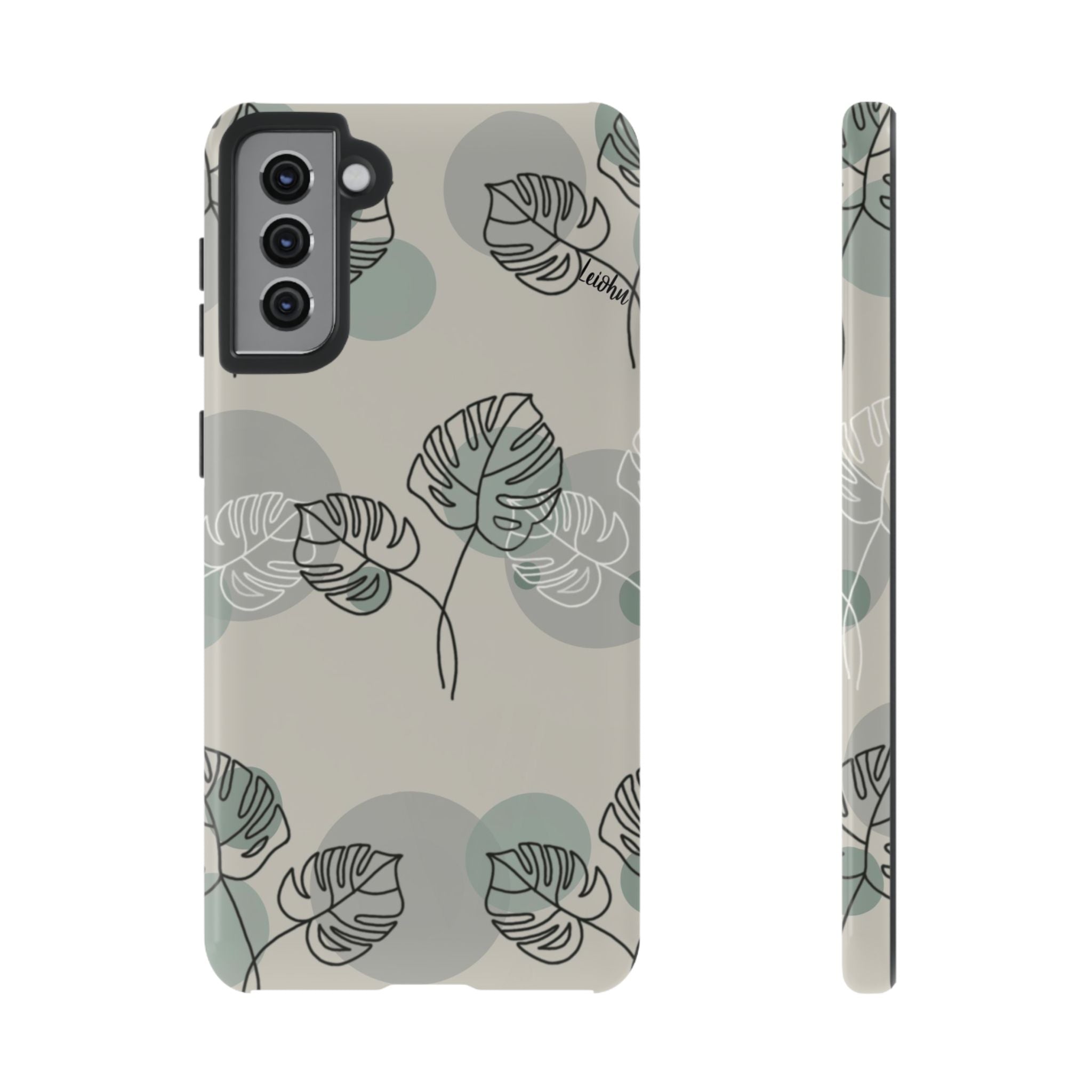 Vintage Monstera Leaf Samsung Galaxy Phone Case - Stylish Protective Cover for Samsung Galaxy S21/S20/Note 20 - Perfect for Nature Lovers & Boho Aesthetic