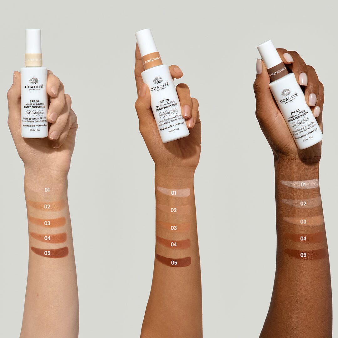 SPF 50 Flex Perfecting™ Mineral Drops Tinted Sunscreen - Oil-Free, Non-Greasy Face Sunscreen for Daily Protection | Perfect for Beach, Outdoor Activities & Sensitive Skin Care
