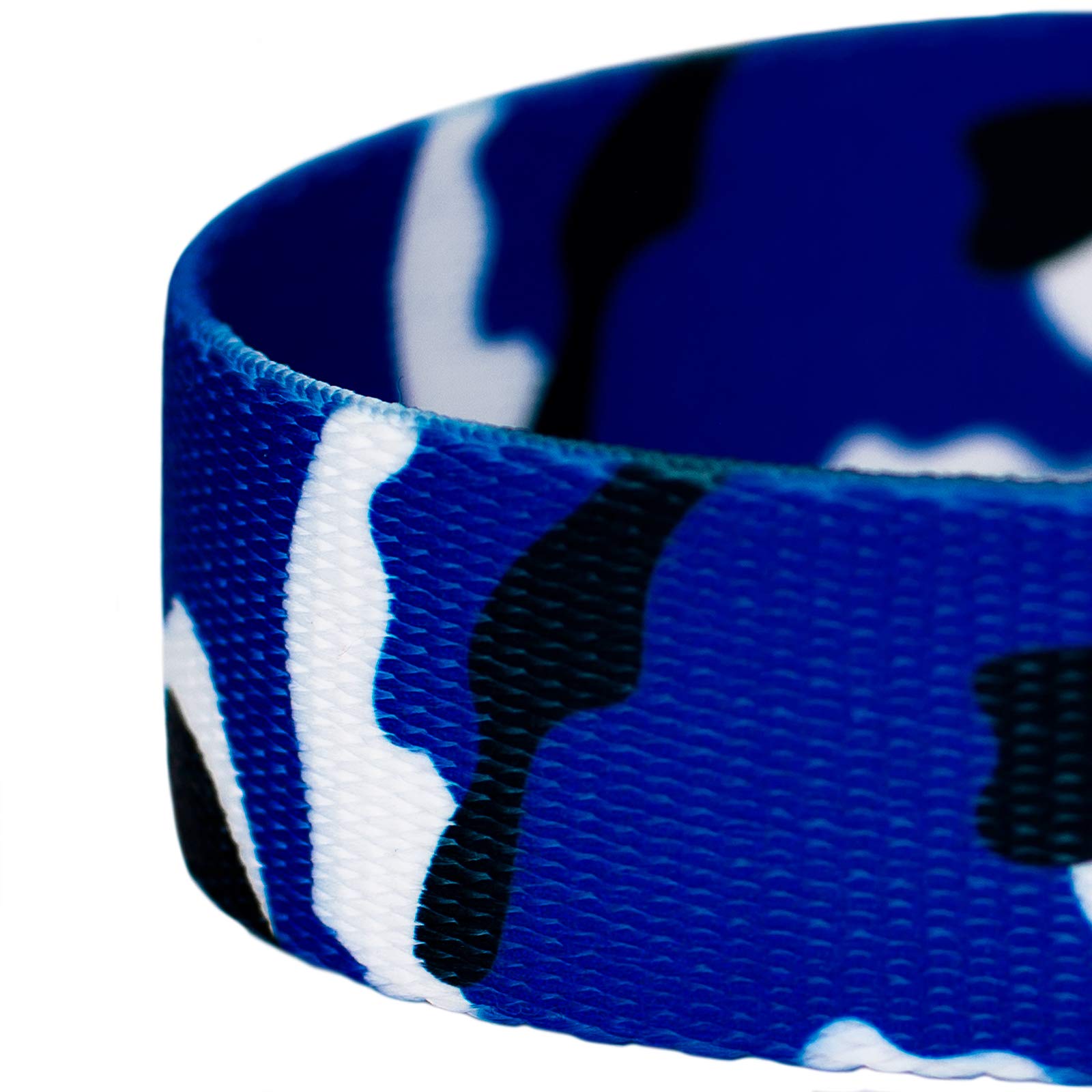 Royal Blue & White Camo Dog Leash - 4ft Durable Nylon Pet Lead with Reflective Stitching - Perfect for Running, Hiking & Outdoor Adventures (1/2