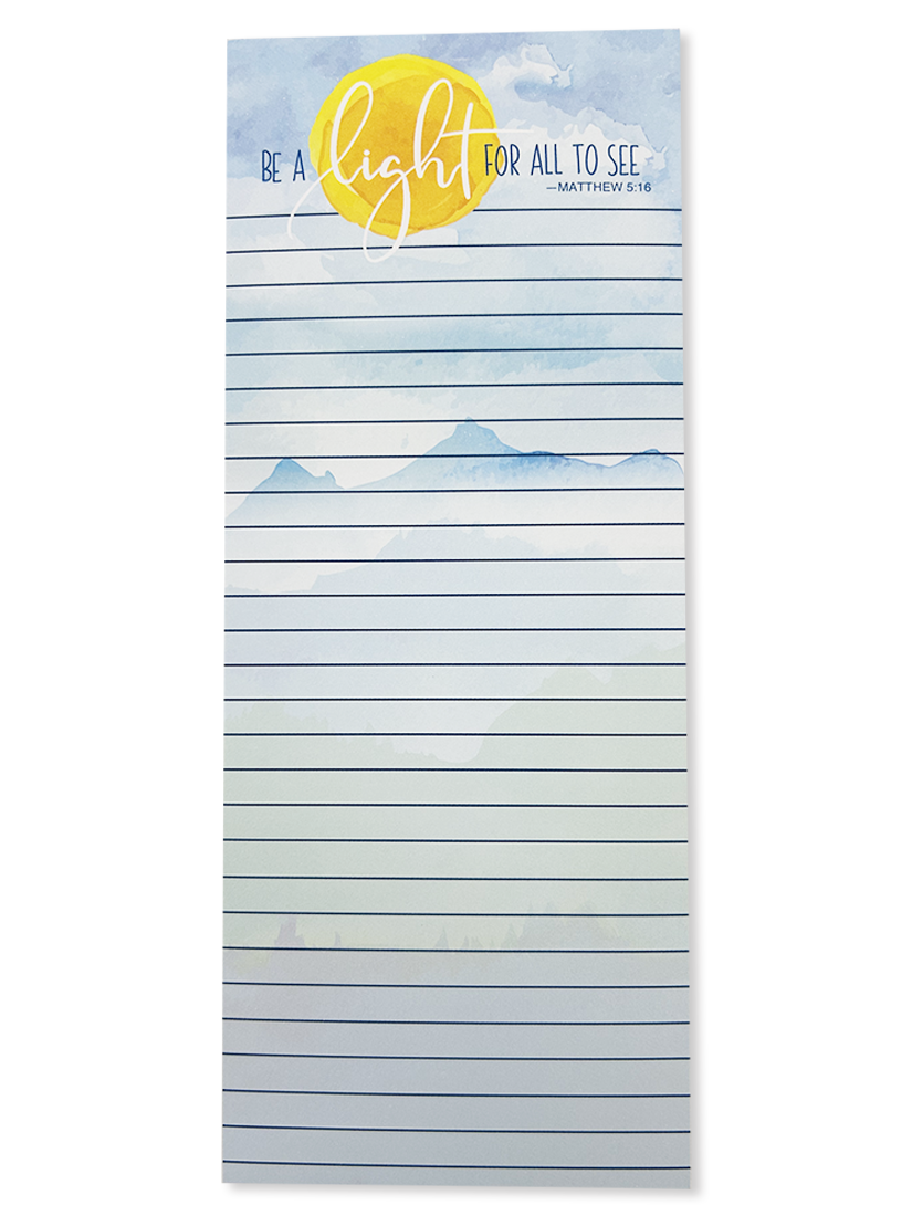 Be A Light Chunky List Pad - Premium Thick Notepad for Journaling, To-Do Lists & Office Organization - Perfect for Daily Planning, Grocery Lists & Note Taking