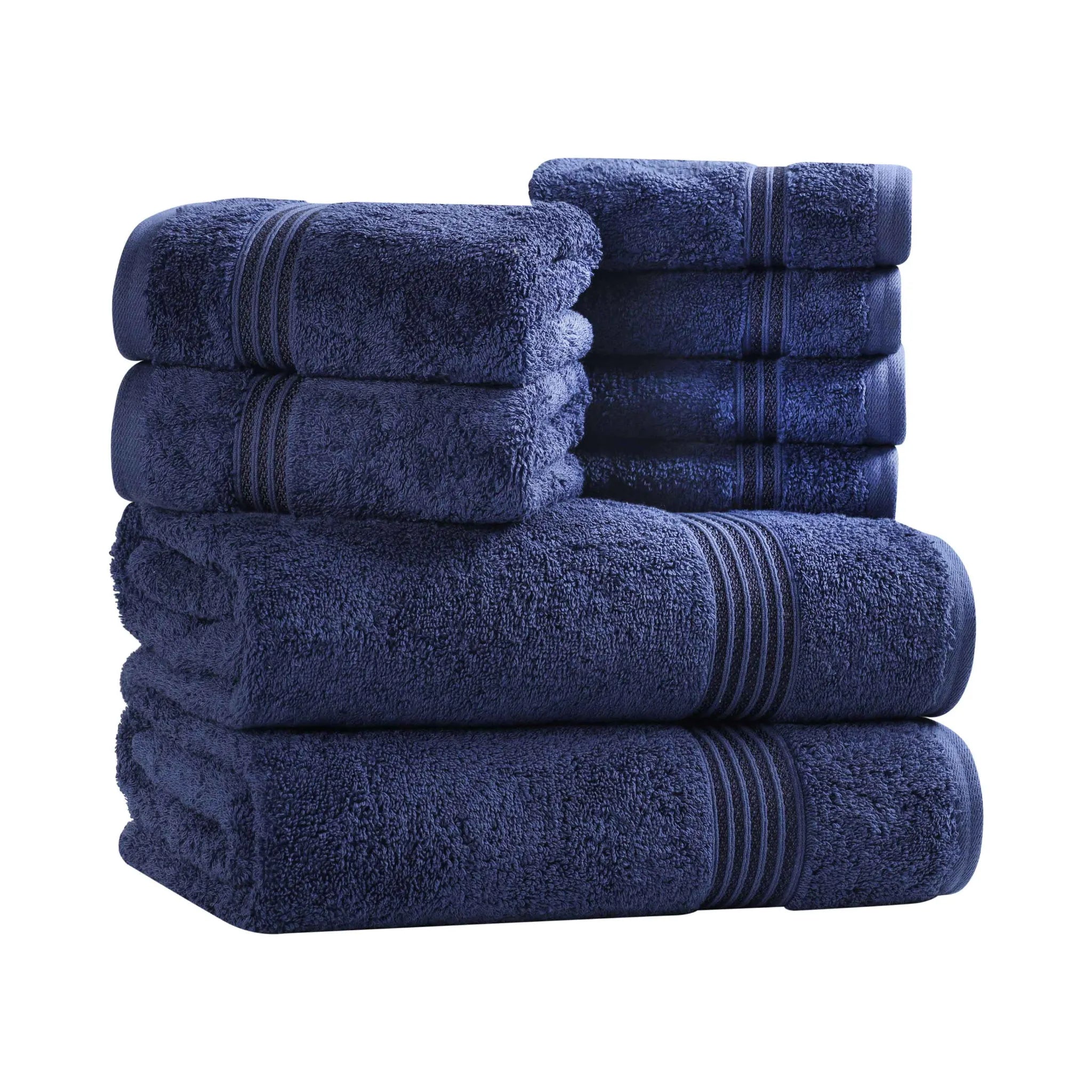 Premium Heritage Egyptian Cotton Plush Heavyweight 8-Piece Bath Towel Set - Ultra Soft & Absorbent for Spa, Luxury Hotel & Home Bathroom Use