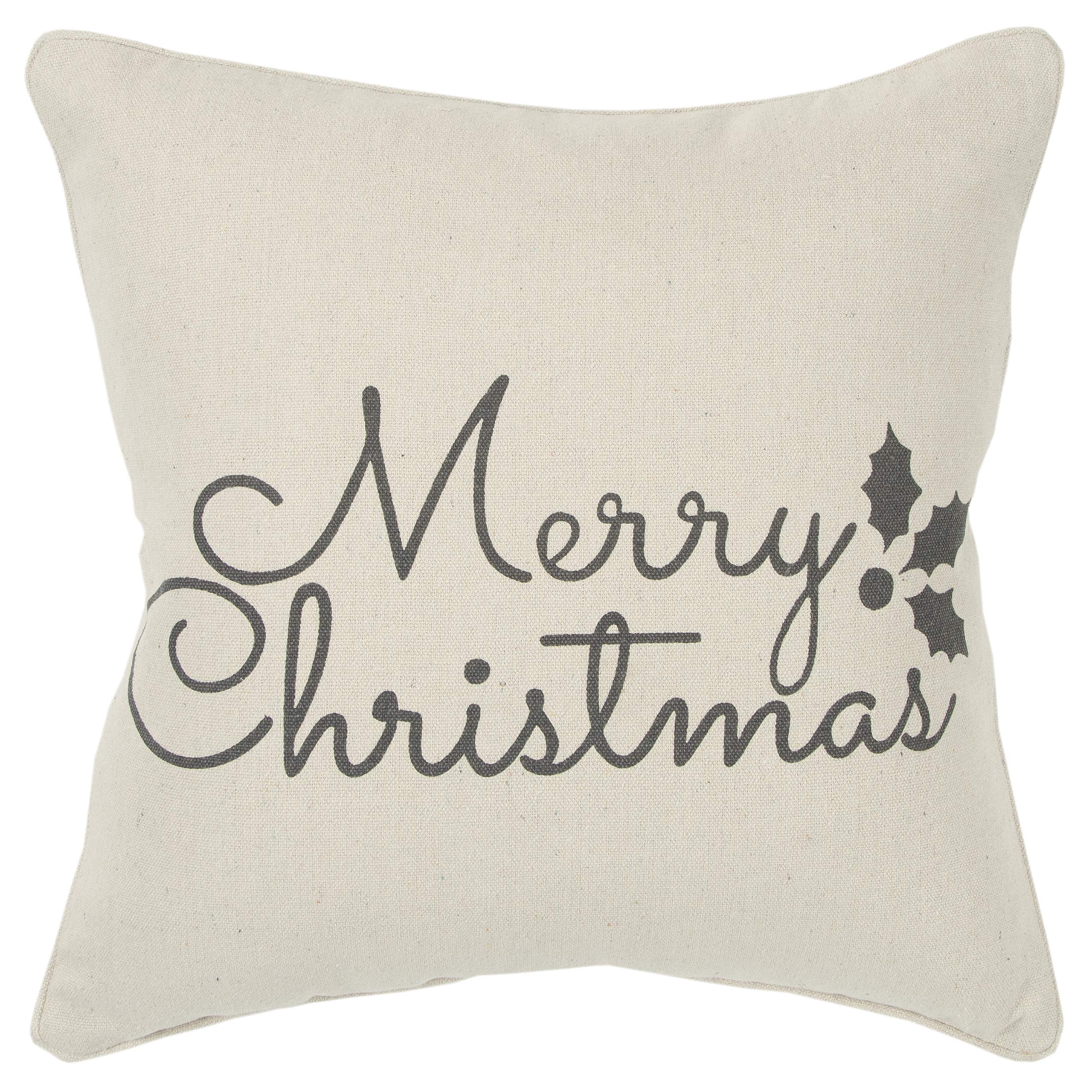 Rizzy Home Merry Christmas Pillow Cover - Festive Holiday Decor for Sofa, Couch & Home - Perfect for Christmas Decorations & Seasonal Home Styling