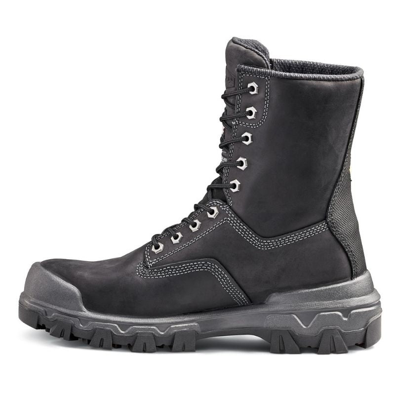 Terra Sentry 2020 Men's 8 Composite Toe Work Boots - Safety Steel Toe Work Shoes with Bumper Toe Protection, Black - Ideal for Construction, Warehouse & Outdoor Work