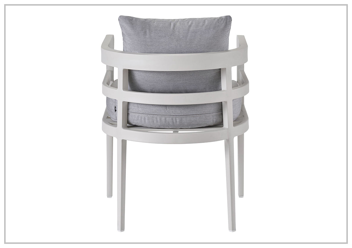 Universal Coastal Living South Beach Outdoor Dining Chair - Gray Rectangular Patio Furniture for Beach House, Poolside, and Garden Relaxation