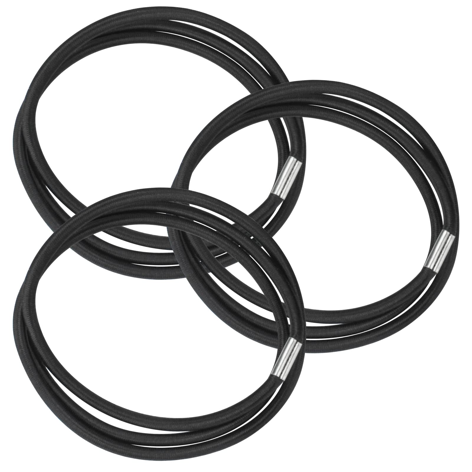 3 Pack Durable Rubber Trash Can Bands - Elastic Garbage Bag Holders for 30-64 Gallon Cans - Secure Waste Bin & Litter Box Liners - Black Medium Size (30-64gal) - Perfect for Kitchen, Bathroom & Outdoor Trash Cans