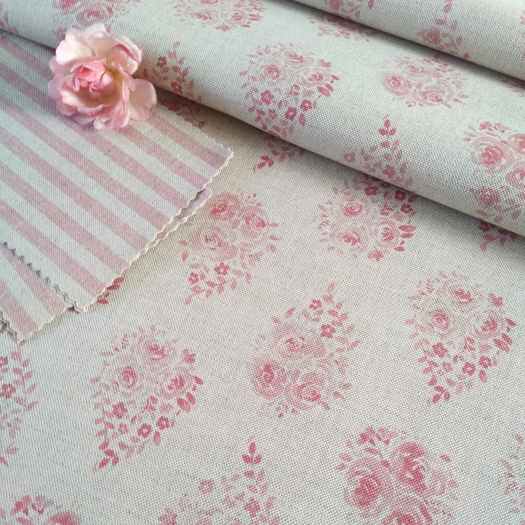 Rose Drop Fabric Heather Pink - Soft & Durable Textile for DIY Crafts, Home Decor, and Fashion Sewing Projects
