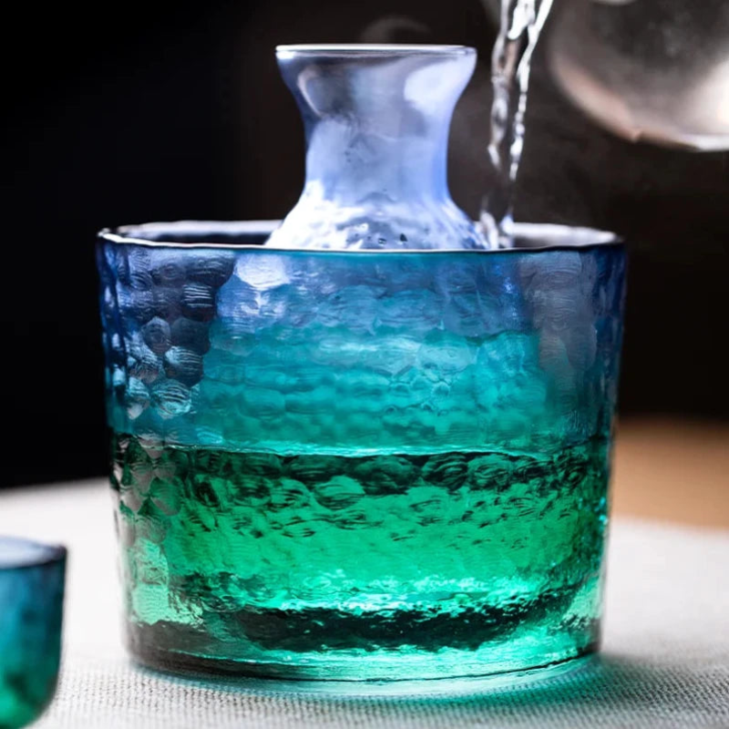 Exquisite Peacock Sake Jug Set - Traditional Japanese Ceramic Sake Set with 2 Cups - Perfect for Sake Tasting, Japanese Tea Ceremony & Home Decor