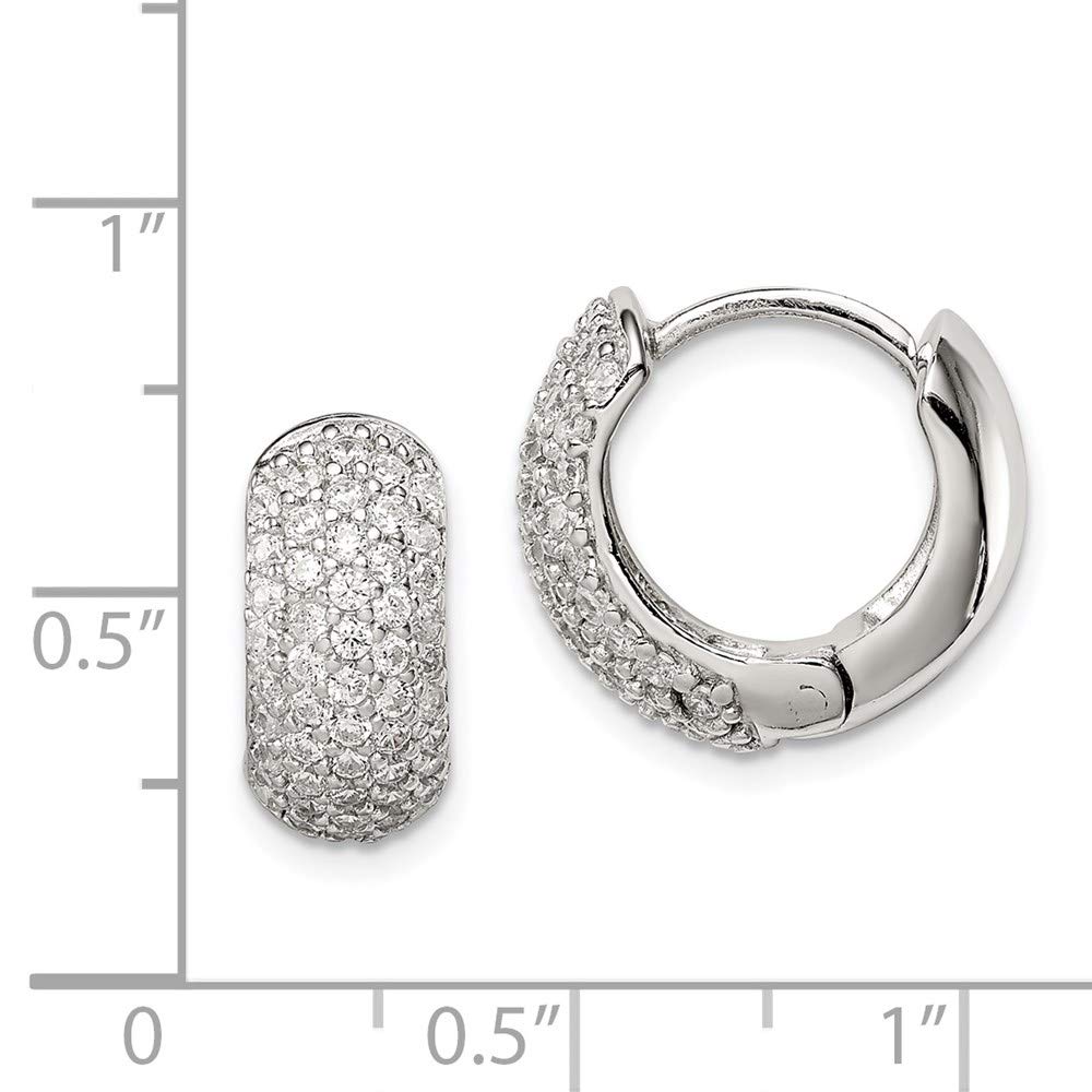 925 Sterling Silver Cubic Zirconia Hinged Hoop Earrings for Women - Elegant Fine Jewelry Gift Set for Her - Perfect for Weddings, Parties & Everyday Wear