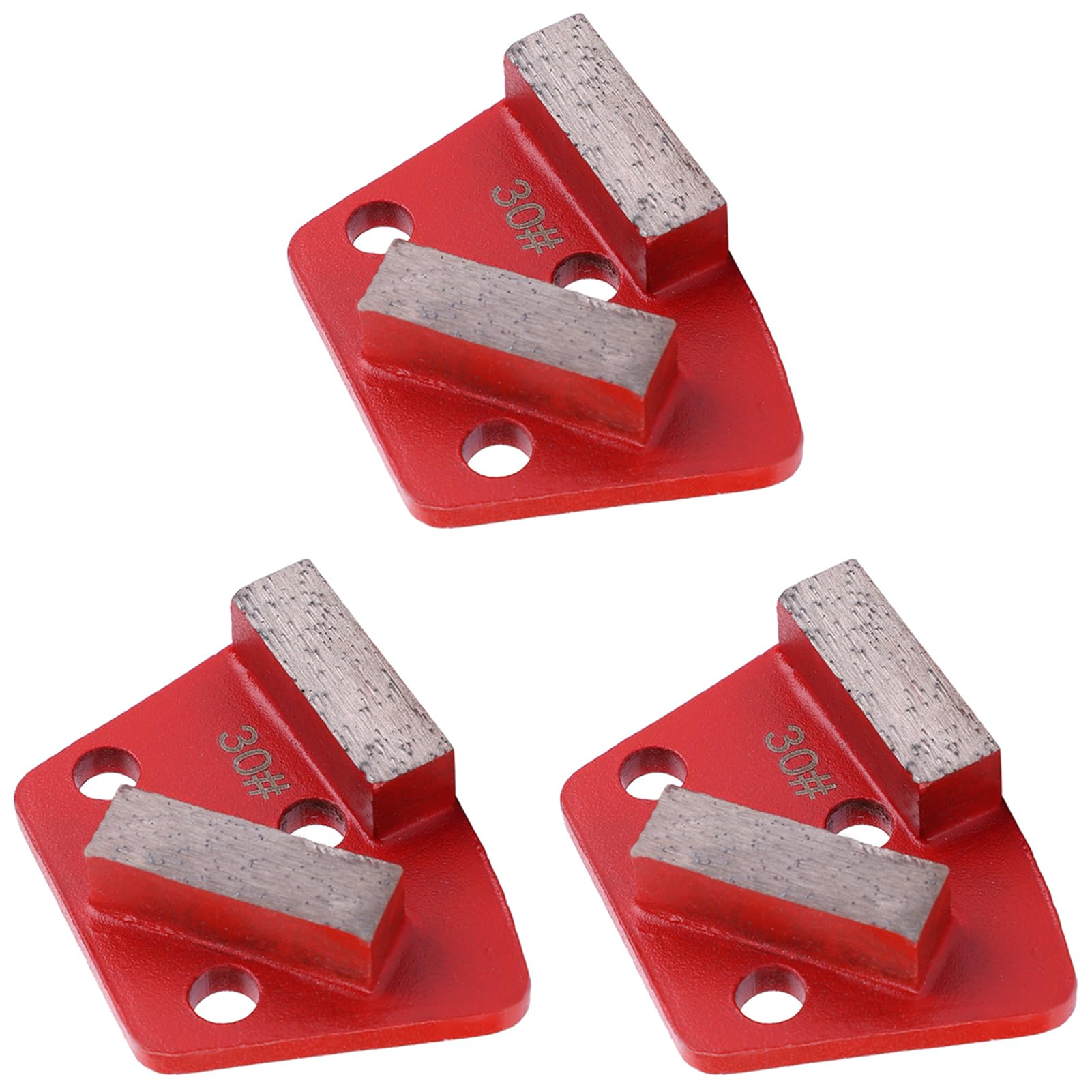 9PCS Trapezoid Diamond Grinding Pads for Concrete Floors - #30 Grit Aggressive Cutting Discs with Metal Scraper - Perfect for Paint Removal, Floor Leveling & Surface Preparation (Ideal for Grinders on Concrete, Epoxy & Terrazzo)