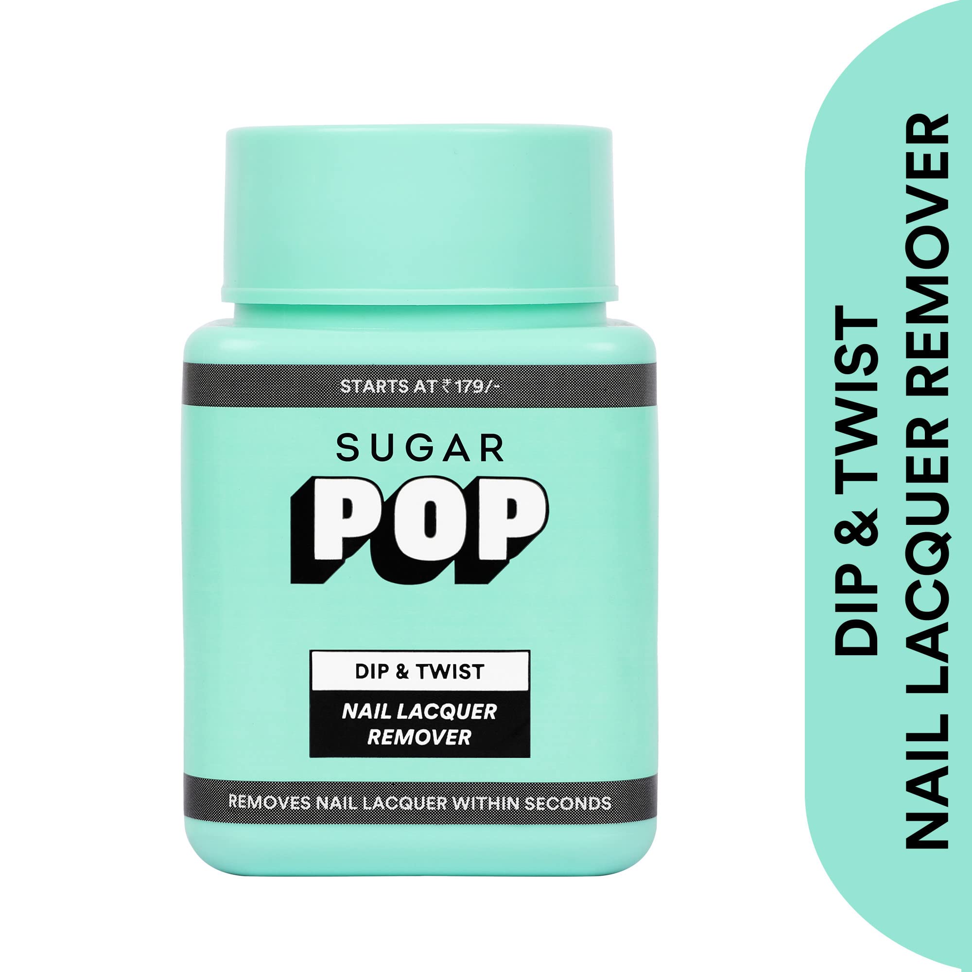 SUGAR POP Dip & Twist Nail Polish Remover with Vitamin E, Almond Oil & Jojoba Oil | Acetone-Free Formula | Gentle on Nails | Prevents Cracking & Peeling | 60ml | Perfect for At-Home Manicures & Nail Care