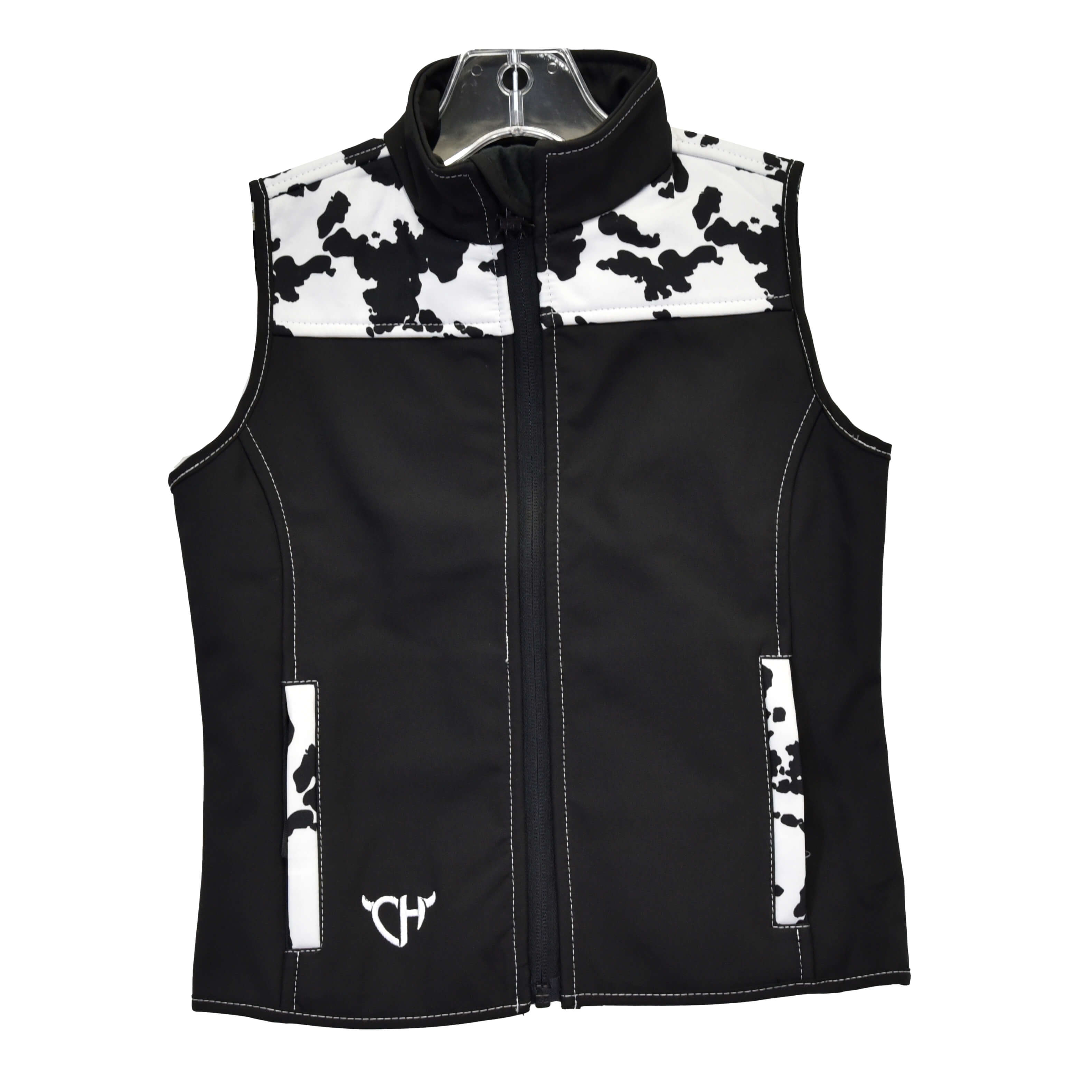 Cowgirl Vest for Infant & Toddler Girls - Western Cow Print Polyester Shell with Hardware Details - Perfect for Rodeo, Halloween & Western-Themed Parties