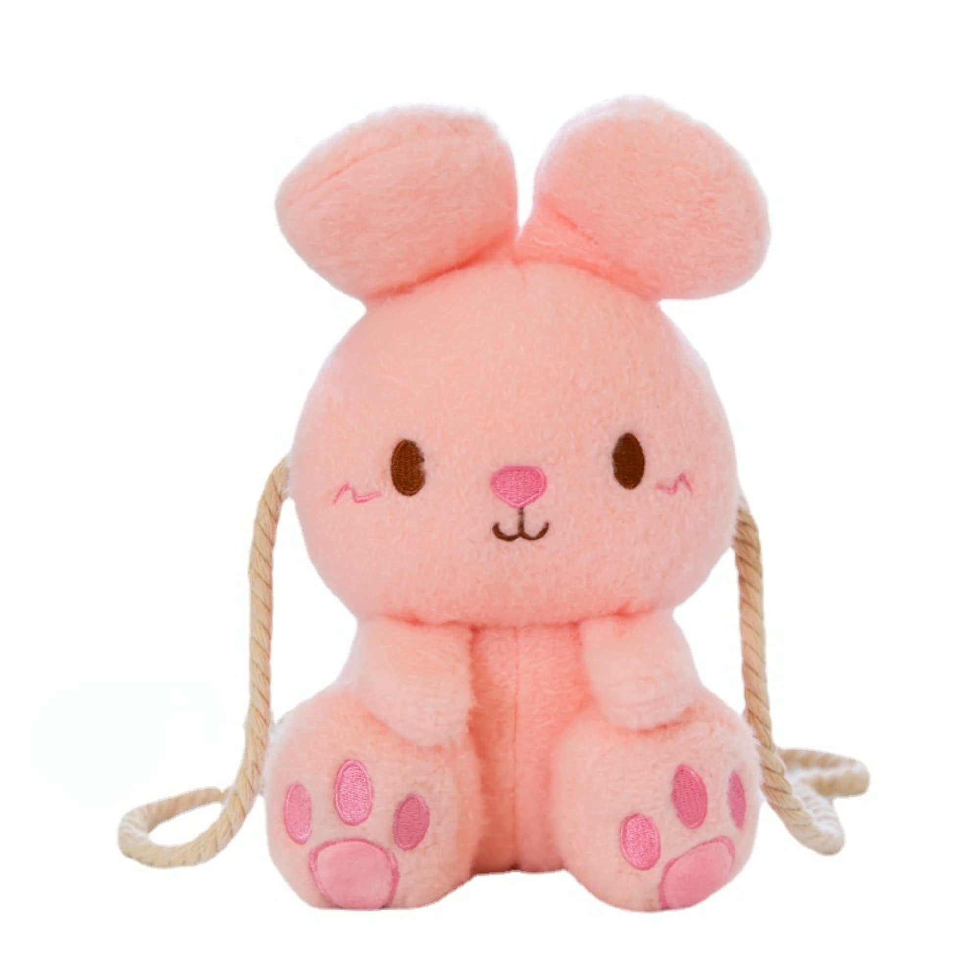 Cute Bunny Plush Backpack for Girls - Kawaii Stuffed Animal Shoulder Bag with Coin Purse, Pink Birthday Gift for Kids - Perfect for School, Travel & Playdates