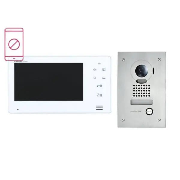 Aiphone JOS-1F 7 Monitor Intercom Kit with Flush Mounted Door Station - Secure Home & Office Communication System for Apartments, Gated Communities & Businesses