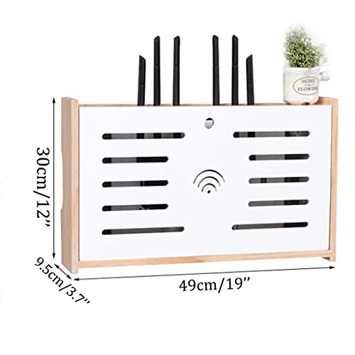 Wall-Mounted Router Storage Box for WiFi & Cable Management - 49x30cm - TV Accessories Organizer