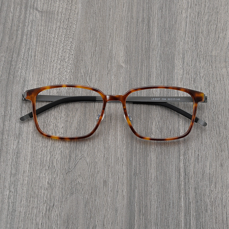 Stylish Acetate Square Glasses Frames SC6007 - Trendy Unisex Eyewear for Men & Women - Perfect for Reading, Working, and Fashion Accessories