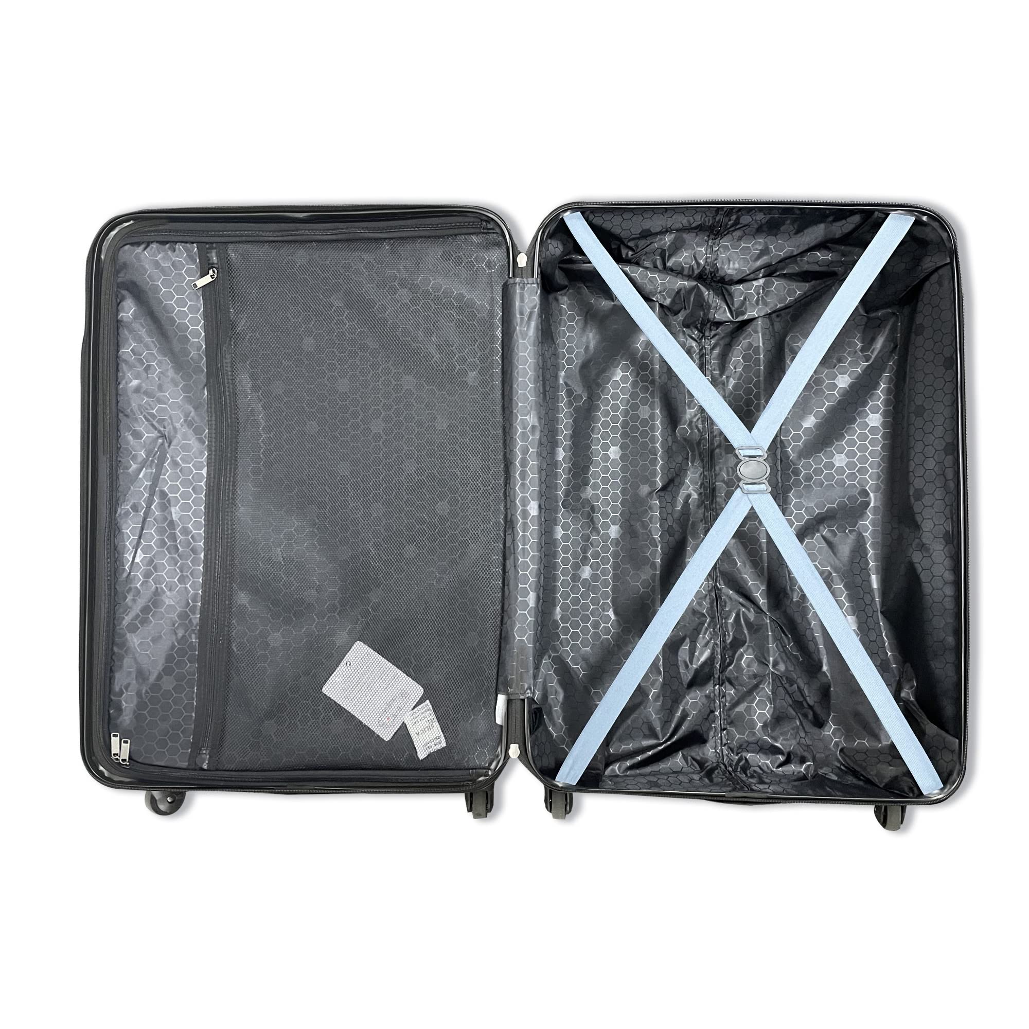 HomVent 3-Piece Spinner Luggage Set with TSA Lock - 20/24/28 Inch Hard Shell Suitcases for Men & Women (Blue) - Perfect for Air Travel, Business Trips & Family Vacations