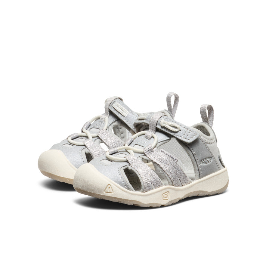 **Moxie Toddler Sandals for Girls - Comfortable & Stylish Silver Kids Sandals for Playtime, Beach & Outdoor Adventures**
