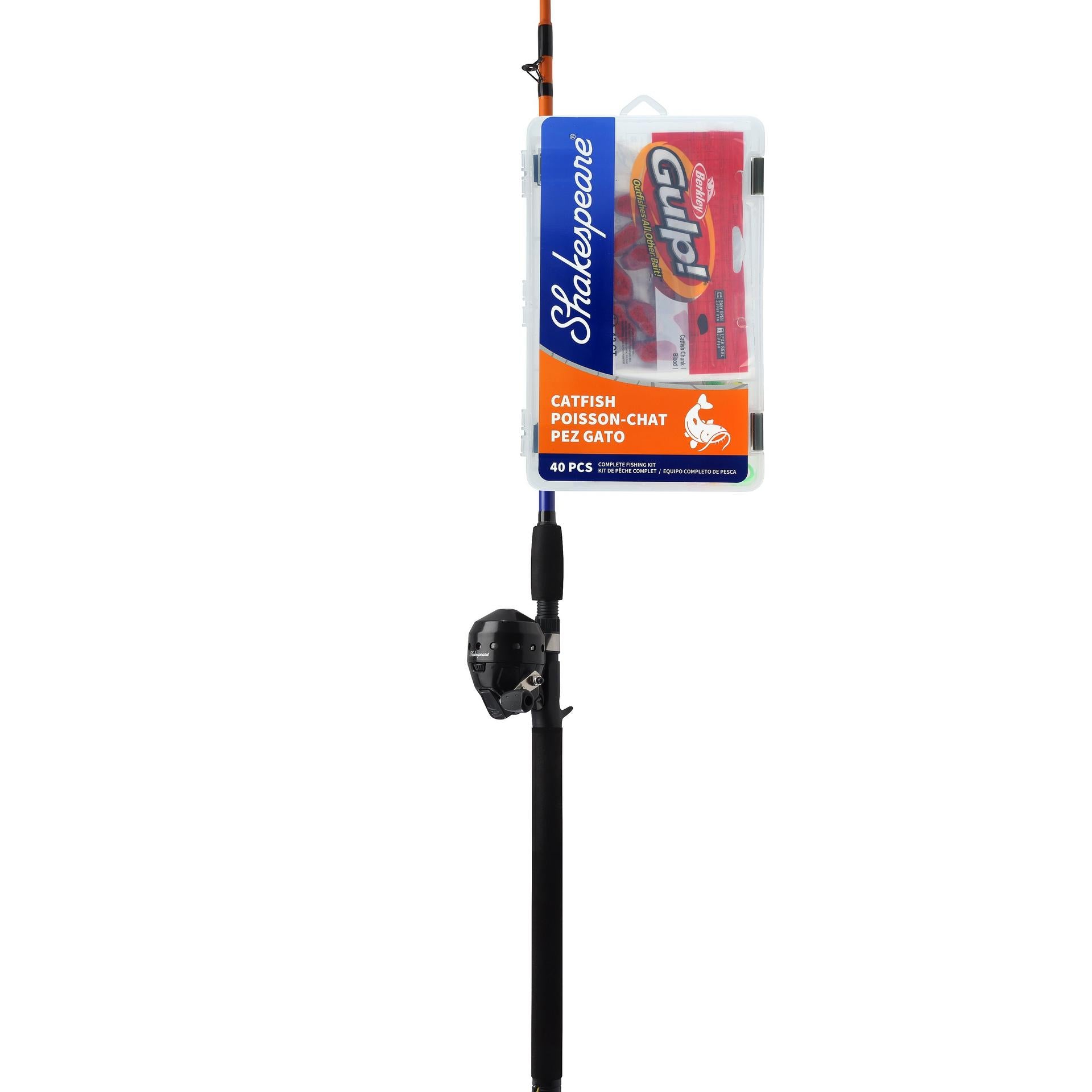 Best Catfish Spincast Fishing Rod & Reel Combo - Durable & Lightweight for Freshwater Fishing - Perfect for Bank Fishing, Pond, and Lake Angling