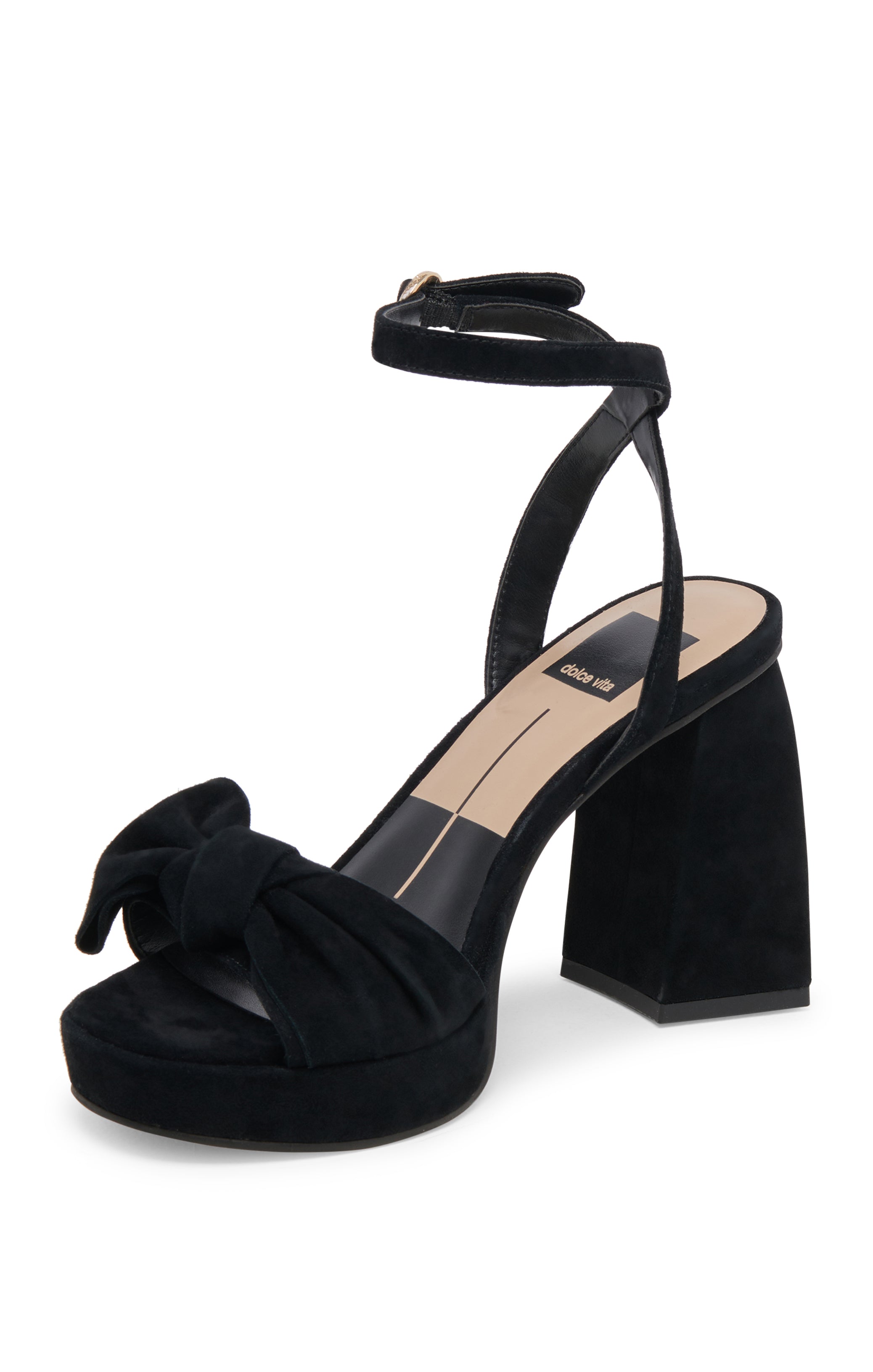 Dolce Vita Pacie Heel Sandals - Onyx Black Women's Dress Shoes for Weddings, Parties & Evening Events