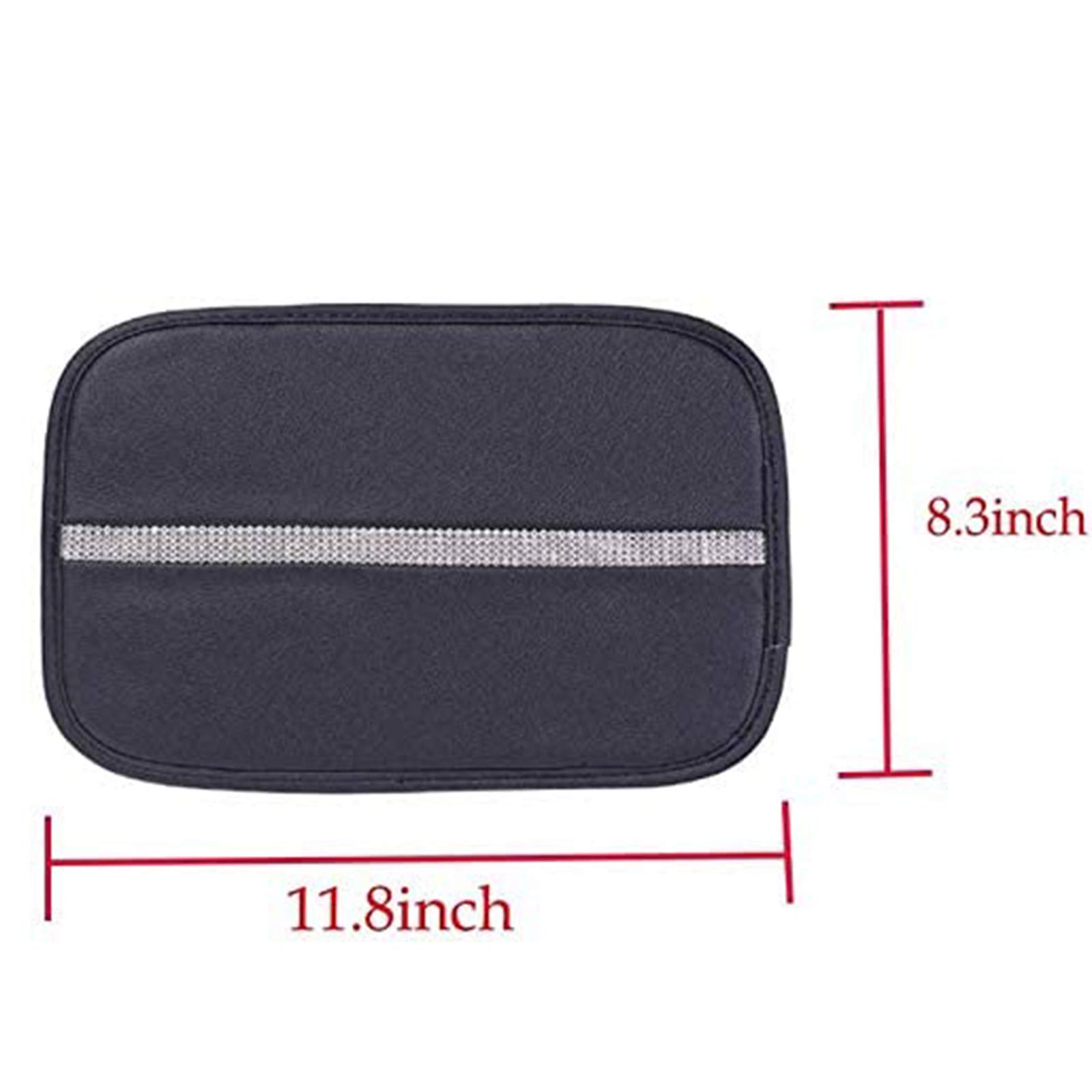 Bling Bling Crystal Rhinestone Car Armrest Cover - Black Luster Auto Center Console Protector, Luxury Car Interior Accessory for Enhanced Comfort and Style in Sedans, SUVs, and Trucks