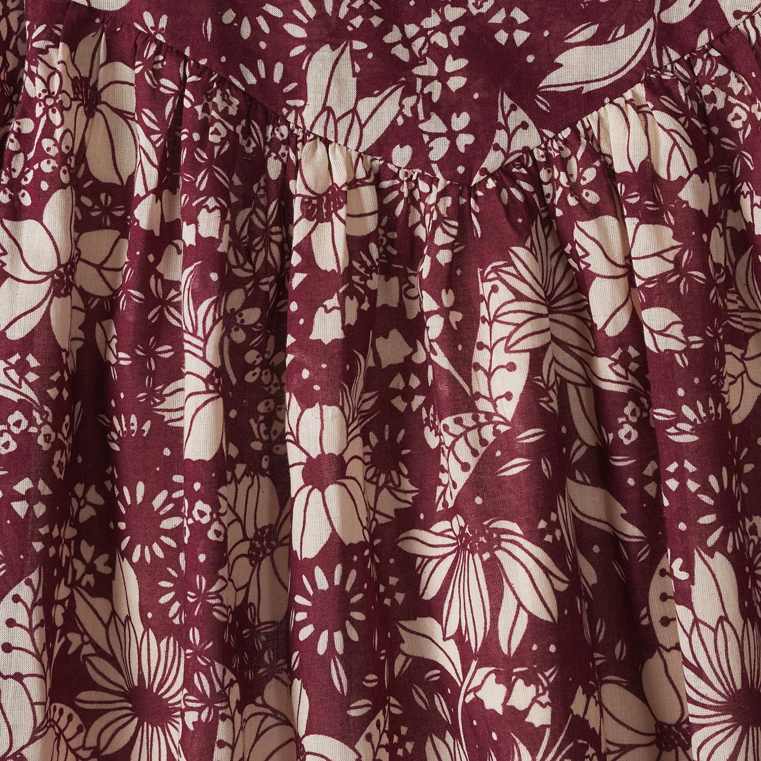 Evette Girls' Floral Print Party Dress - Mahogany Color, Elegant & Comfortable for Birthday, Wedding & Special Occasions