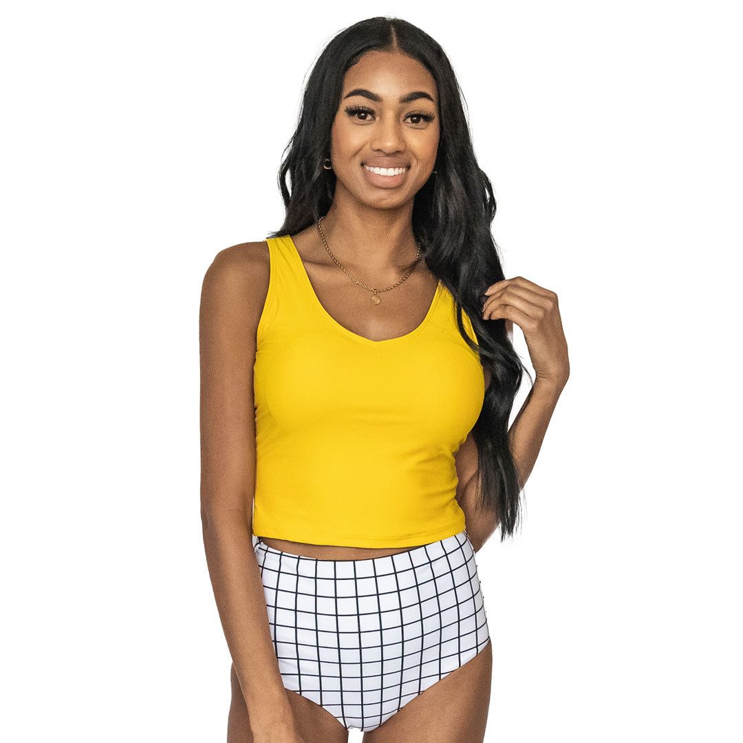 Women's Flattering V-Neck Tankini Top - Swimwear for Beach & Pool - Perfect for Summer Vacations & Water Activities