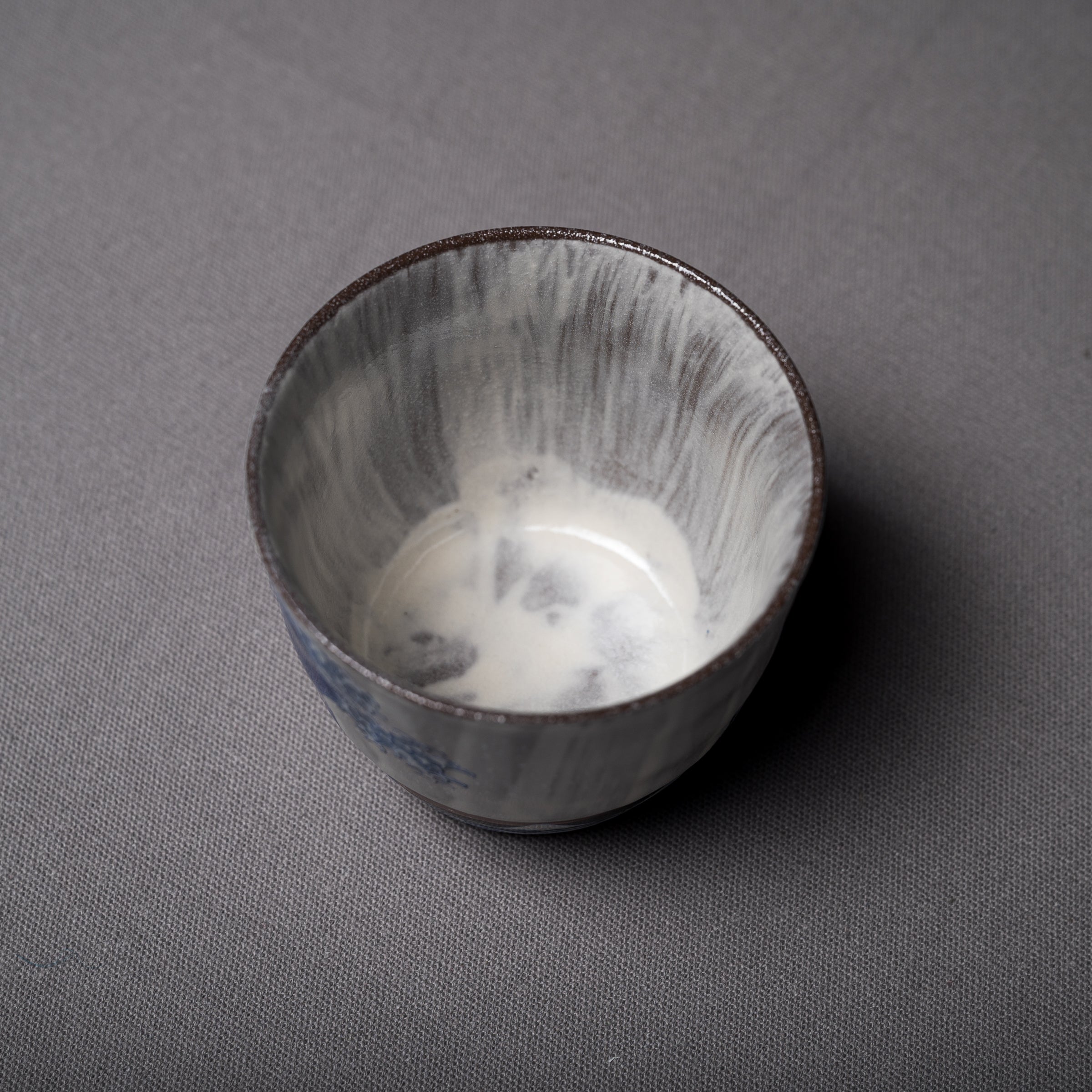 Authentic Japanese Kutani Ware Hokusai Shochu Cup - Handcrafted Ceramic Sake Cup with Wave Design - Perfect for Japanese Liquor Tasting, Home Bar Decor & Gift Giving