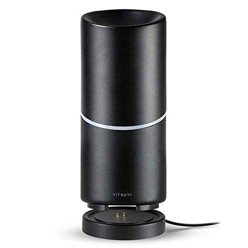 Vitruvi Move Cordless Ultrasonic Essential Oil Diffuser - Portable Aromatherapy Device for Home, Office, Yoga & Meditation - Black