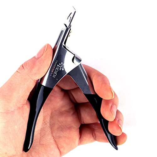 Professional Acrylic False Nail Clippers - Black Nail Tip Cutter for Salon & Home Manicure, Durable Nail Art Tool for Acrylic & Gel Nails | Perfect for DIY Nail Extensions & Salon Professionals
