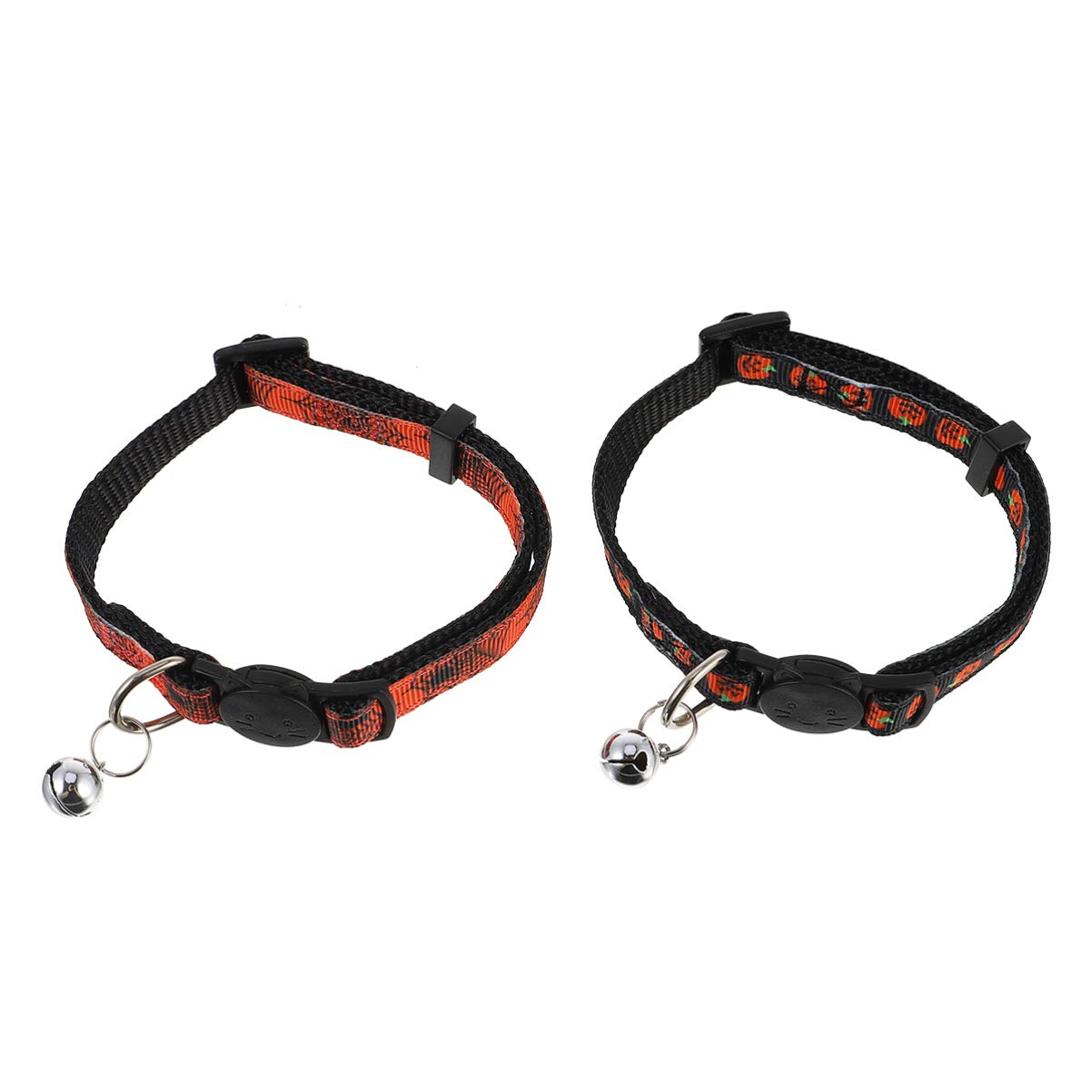 Balacoo 2-Pack Halloween Cat Collar with Bell - Adjustable Breakaway Safety Collar for Cats & Small Dogs | Perfect for Halloween Pet Costumes, Parties & Photo Shoots