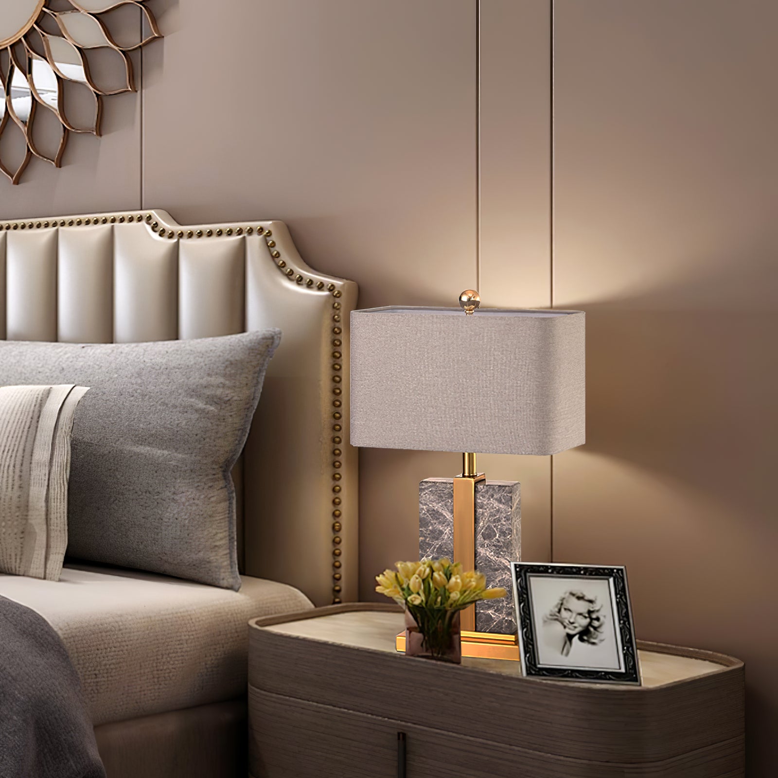 Charleston Table Lamp - Modern LED Desk Lamp with Adjustable Brightness & Color Temperature for Home Office, Bedroom, and Living Room