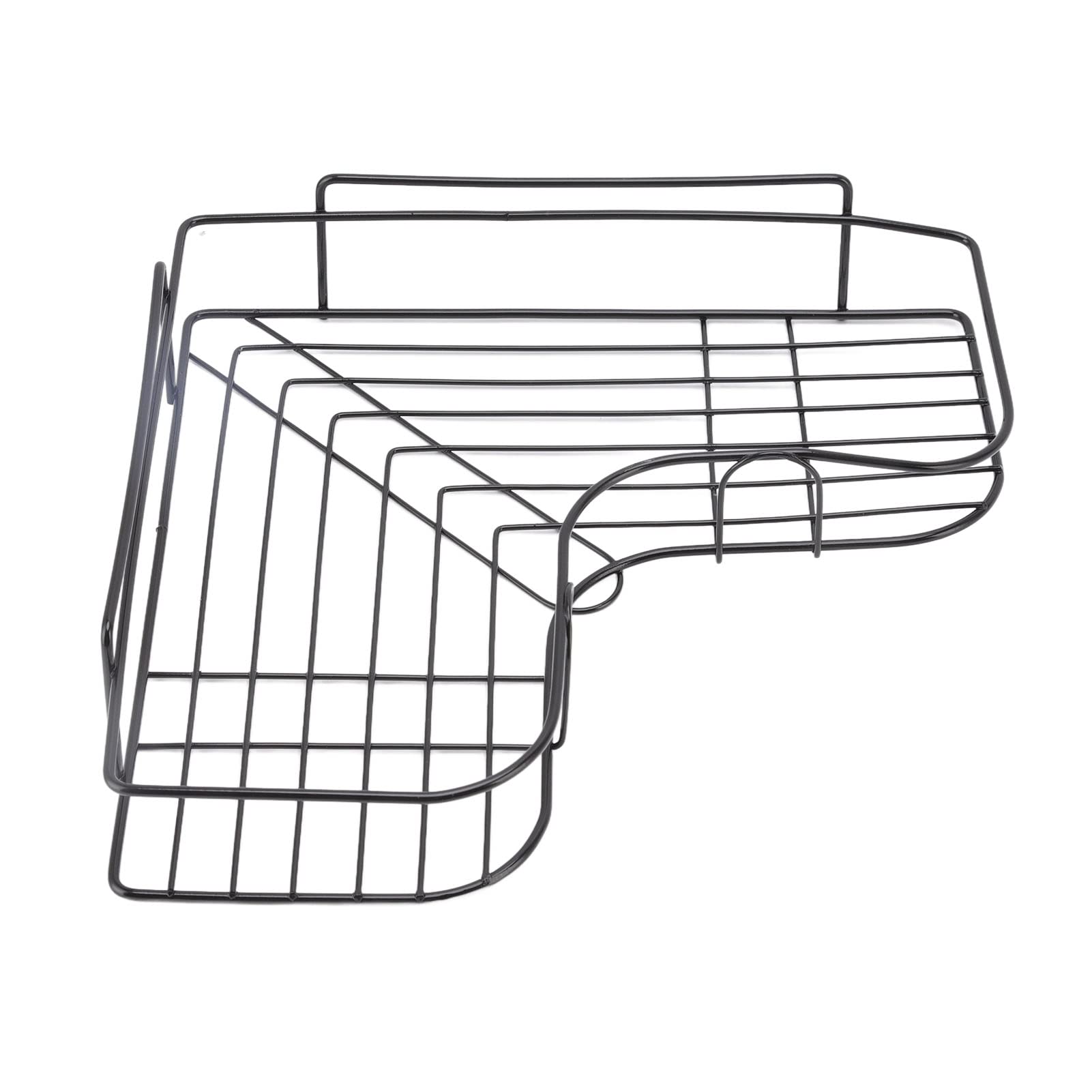 Durable Iron Wall Mount Corner Shelf for Bathroom - Space Saving Storage Organizer for Shower, Kitchen & Living Room