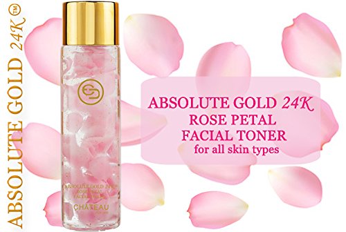 24K Gold Rose Petal Facial Toner with Collagen - Hydrating & Anti-Aging Face Toner for All Skin Types (Pack of 2) | Perfect for Daily Skincare Routine & Spa-Like Glow at Home