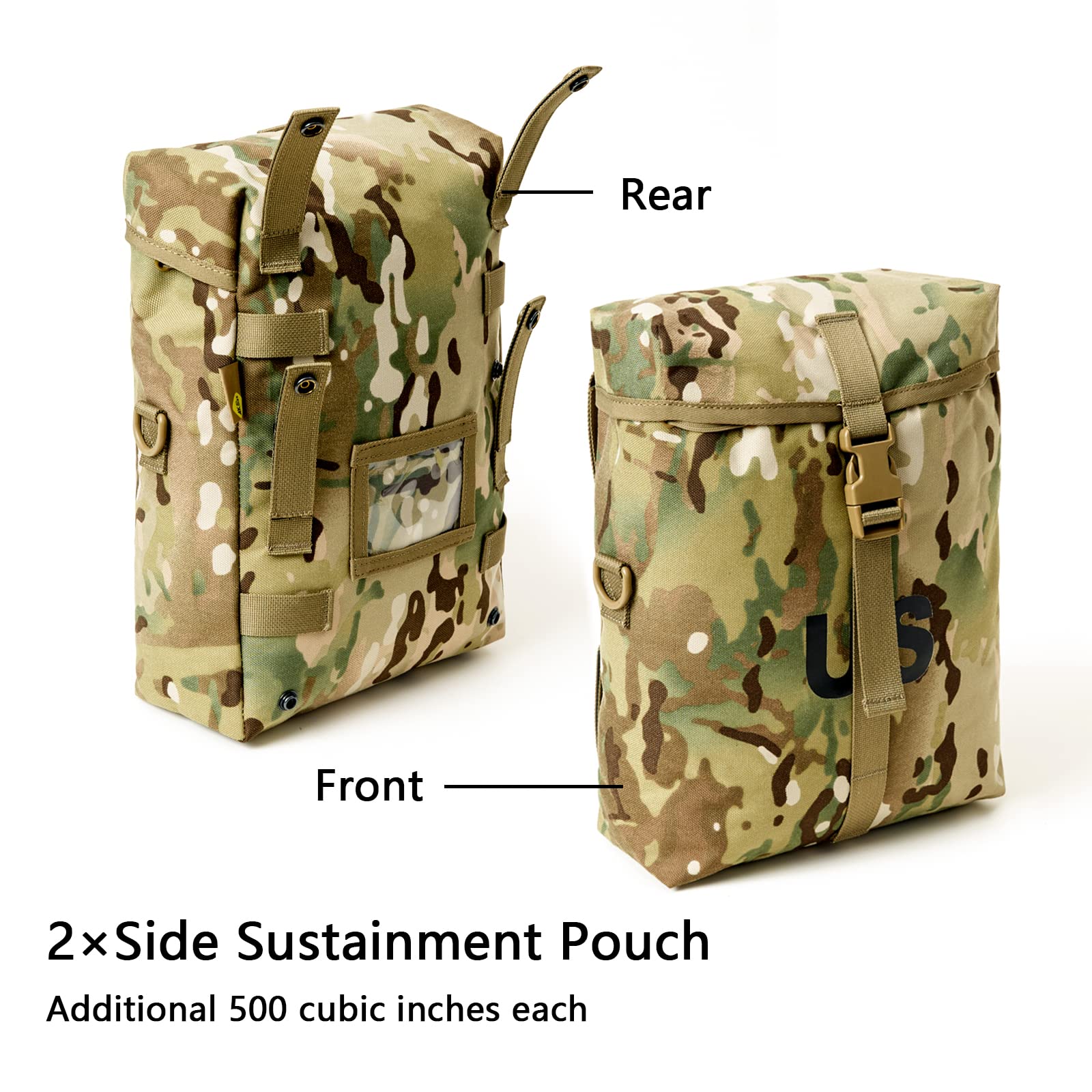 MT Military MOLLE 2 Large Rucksack with Frame - Army Tactical Backpack for Outdoor Hiking, Camping & Survival Gear - Durable Military Backpack for Tactical Missions, Hunting & Travel