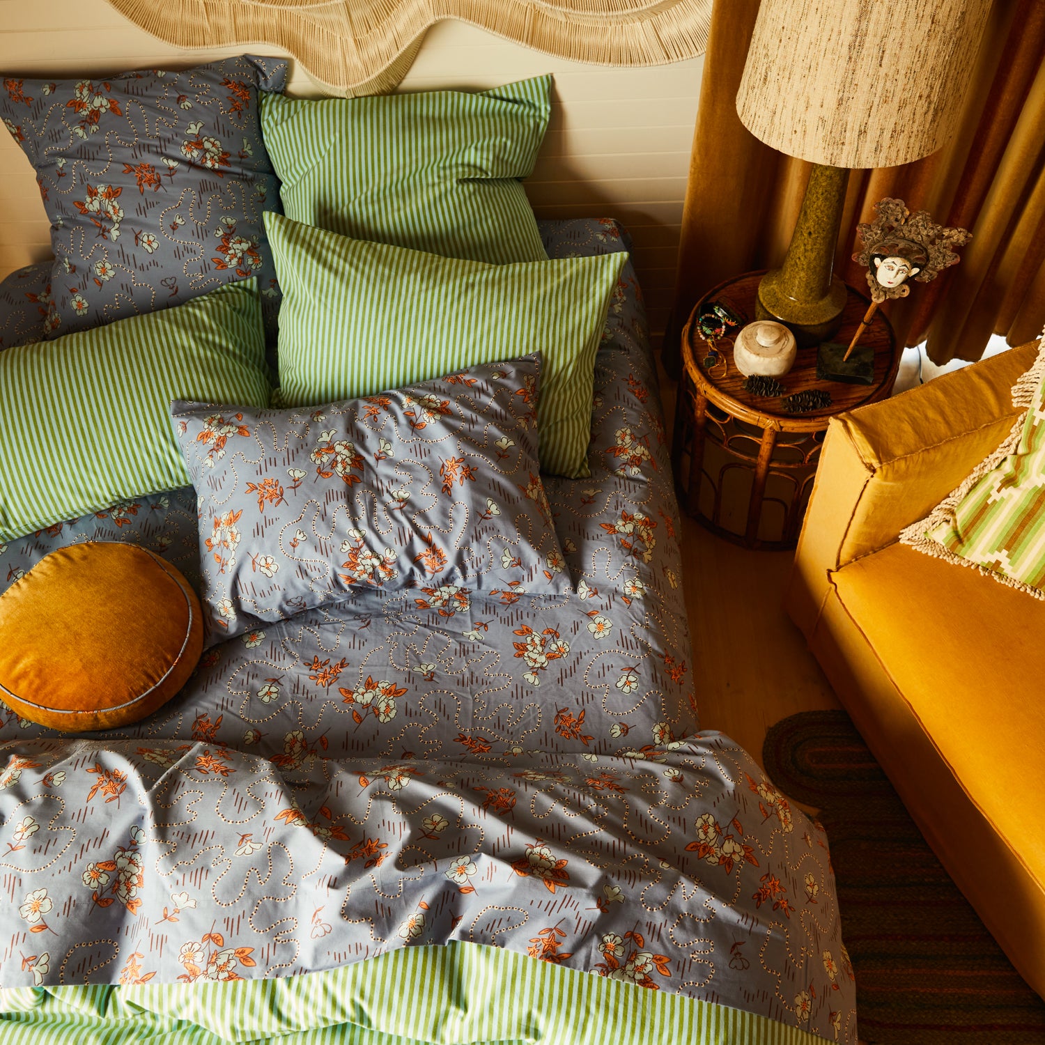 Premium 100% Cotton Euro Pillowcase Set - Soft & Breathable Bedding - Palm Leaf Design - Perfect for Guest Rooms, Master Bedrooms & Vacation Homes