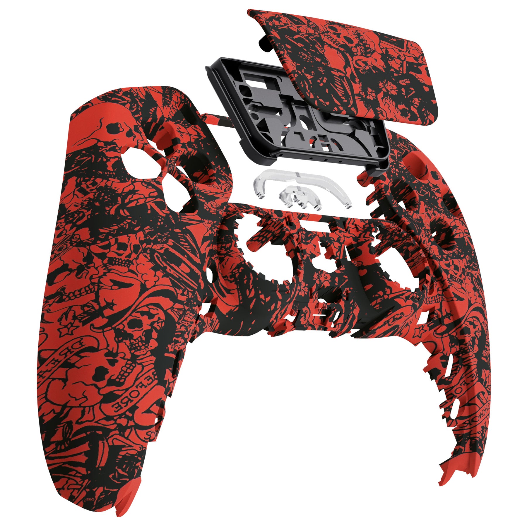 eXtremeRate Demons and Monsters Design PS5 Controller Shell - Custom Touchpad Front Housing Replacement for BDM-010/020/030/040/050 Models (ZPFS2002G3) - DIY Gaming Accessory for Enhanced PS5 Controller Aesthetics
