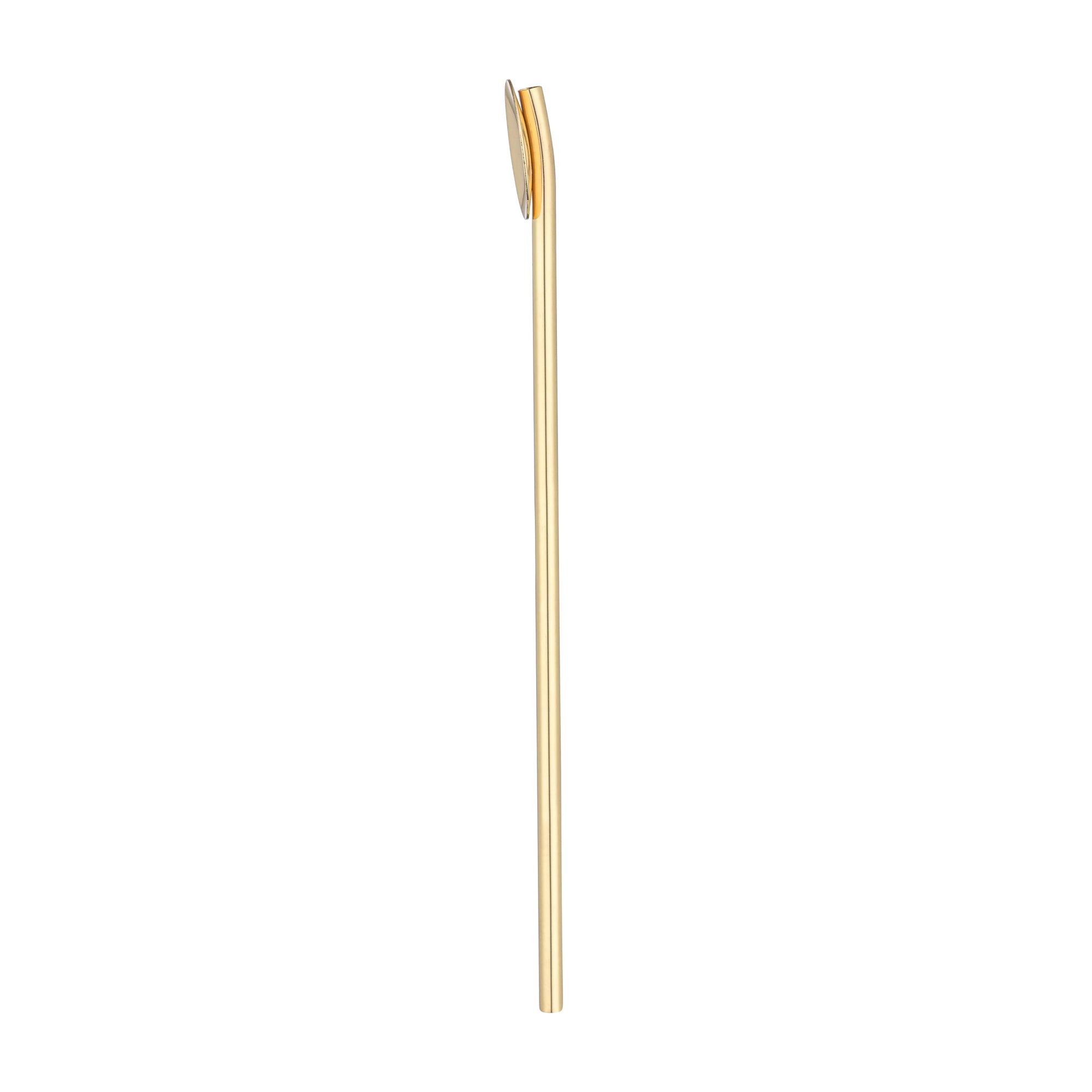 Bar Lux Gold Plated Stainless Steel Julep Spoon Straw - 7.5 Inch Cocktail Stirring Spoon - Set of 2 - Perfect for Mint Juleps, Cocktails & Iced Coffee