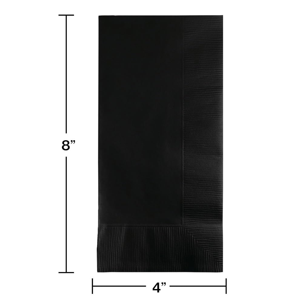 Creative Converting 100-Count Black Velvet Party Supplies - Perfect for Birthday Decorations, Weddings & Special Events