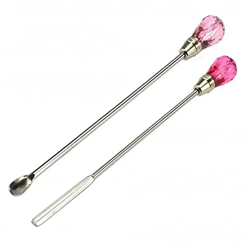 Halo Gel Nails - Professional Nail Art Essential Kit with Gel Stirrer Duo Set (Spoon & Spatula) for DIY Manicures & Salon Use - Perfect for Creating Stunning Nail Designs (NT008)