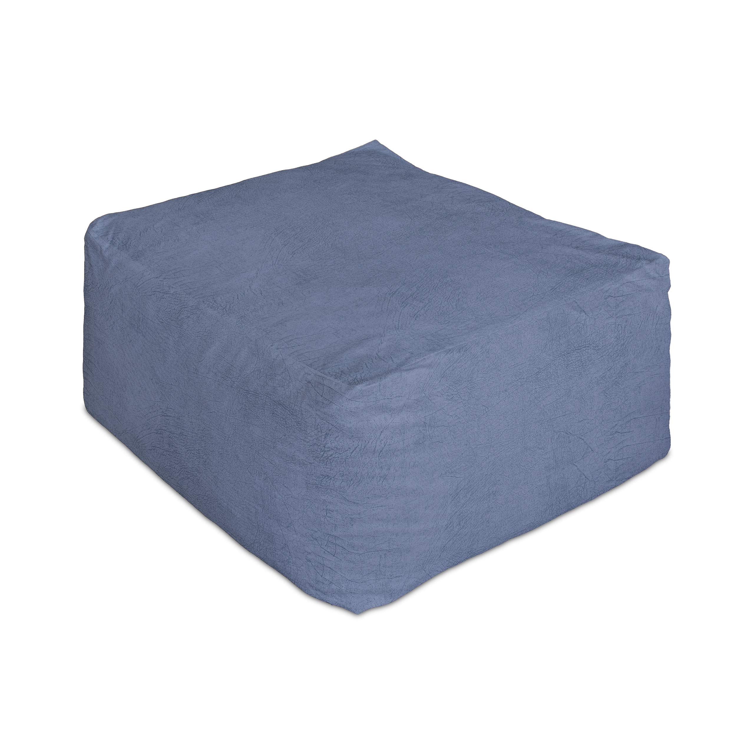 Ambesonne Faux Suede Rectangle Pouf Ottoman - Digitally Printed Weathered Texture Foot Stool with Removable Cover, 25