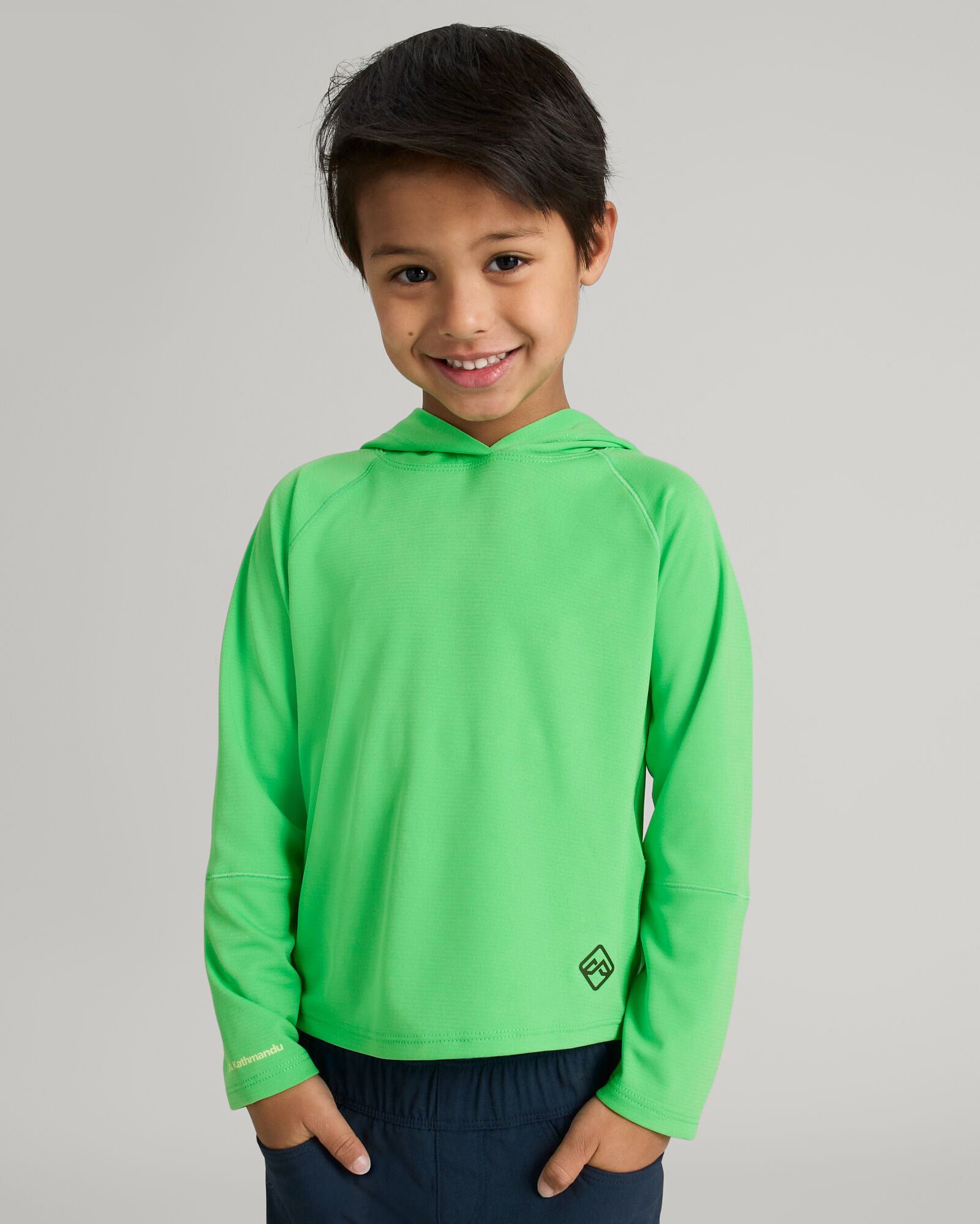 Sun Stopper Kids Hooded Long Sleeve Top - UPF 50+ UV Protection Shirt for Boys & Girls - Perfect for Outdoor Play, Beach, and School Activities