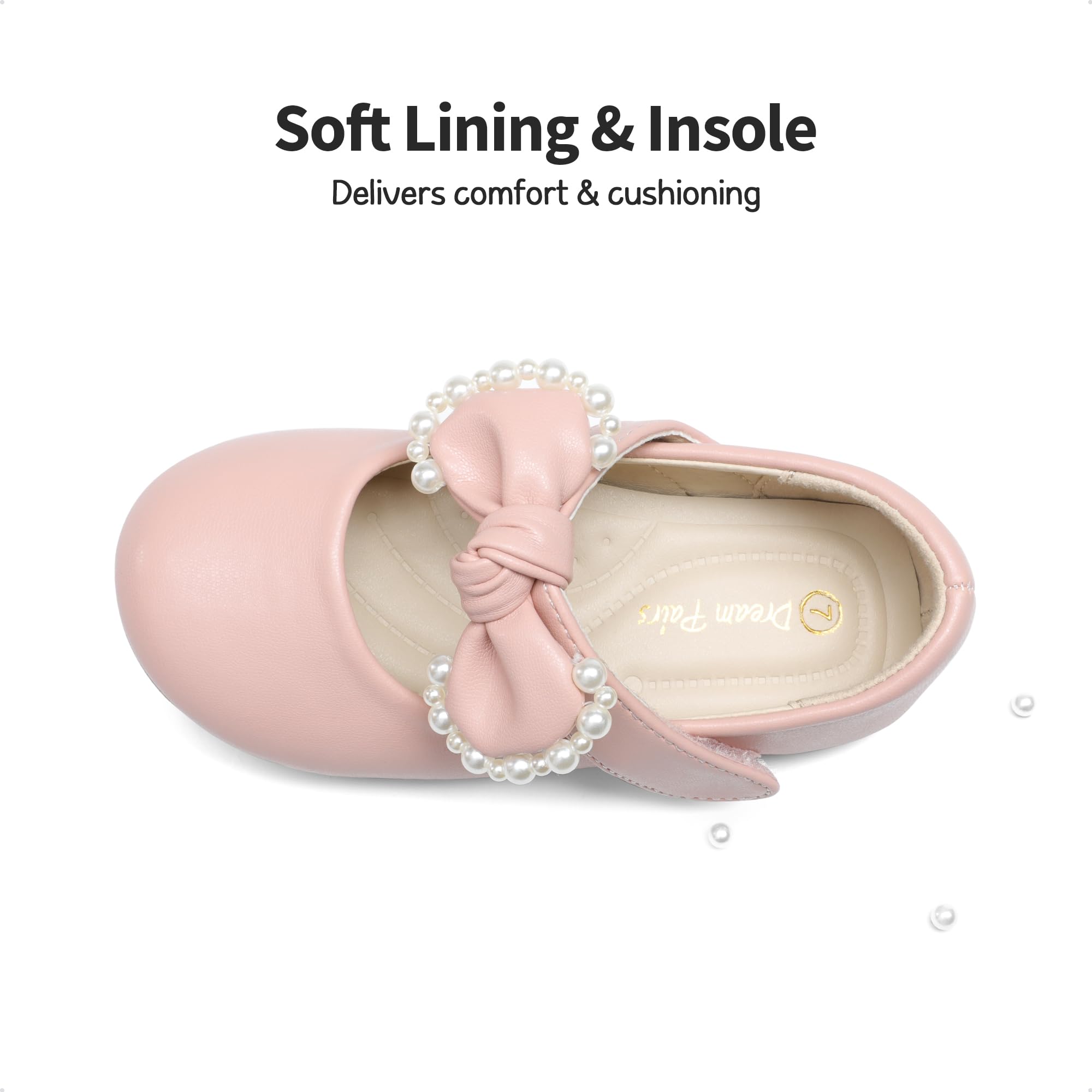 DREAM PAIRS Toddler Girls Mary Jane Ballet Flats - Comfortable Dress Shoes for Little Girls - Perfect for School, Parties & Special Occasions