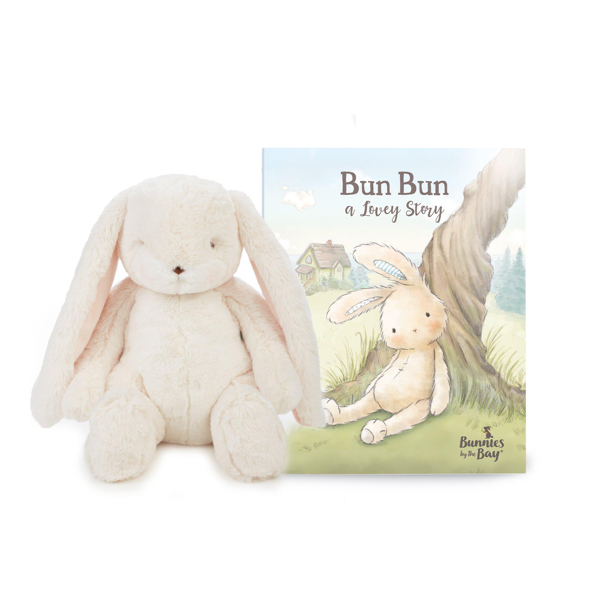 A Lovey Story Book and Bunny Gift Set - Perfect Baby Shower, Newborn, and First Birthday Gift for Boys & Girls - Ideal for Bedtime Reading and Cuddling
