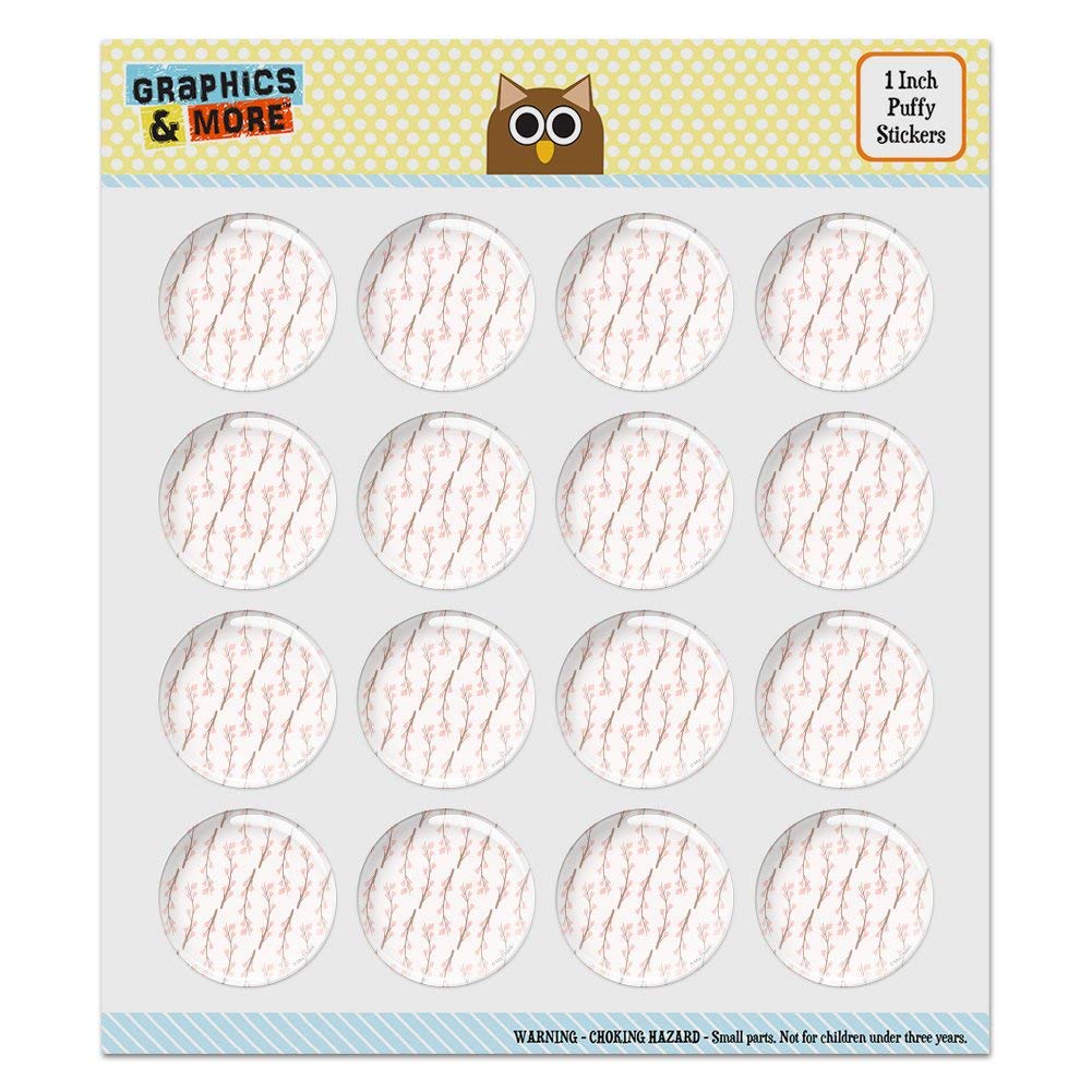 Cherry Blossom Flower Pattern Puffy Bubble Dome Stickers for Scrapbooking, DIY Crafts, Journaling, and Card Making - Decorative Spring Scrapbook Supplies