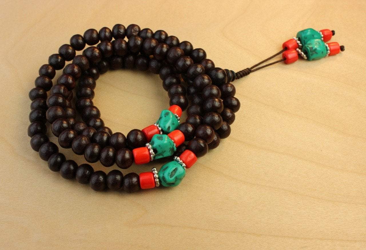 Himalayan Spirit Rosewood Mala Prayer Beads - 108 Natural Wooden Meditation Beads for Yoga, Mindfulness & Spiritual Practice | Perfect for Meditation, Stress Relief & Daily Wear Jewelry