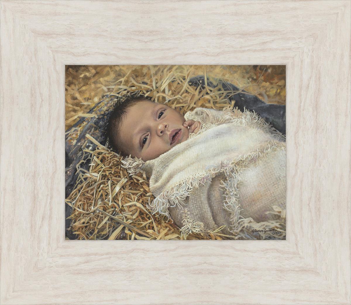 Born This Day by Liz Lemon Swindle - Inspirational Christian Art Print for Home & Office Decor - Perfect for Christmas Gifts & Holiday Wall Art