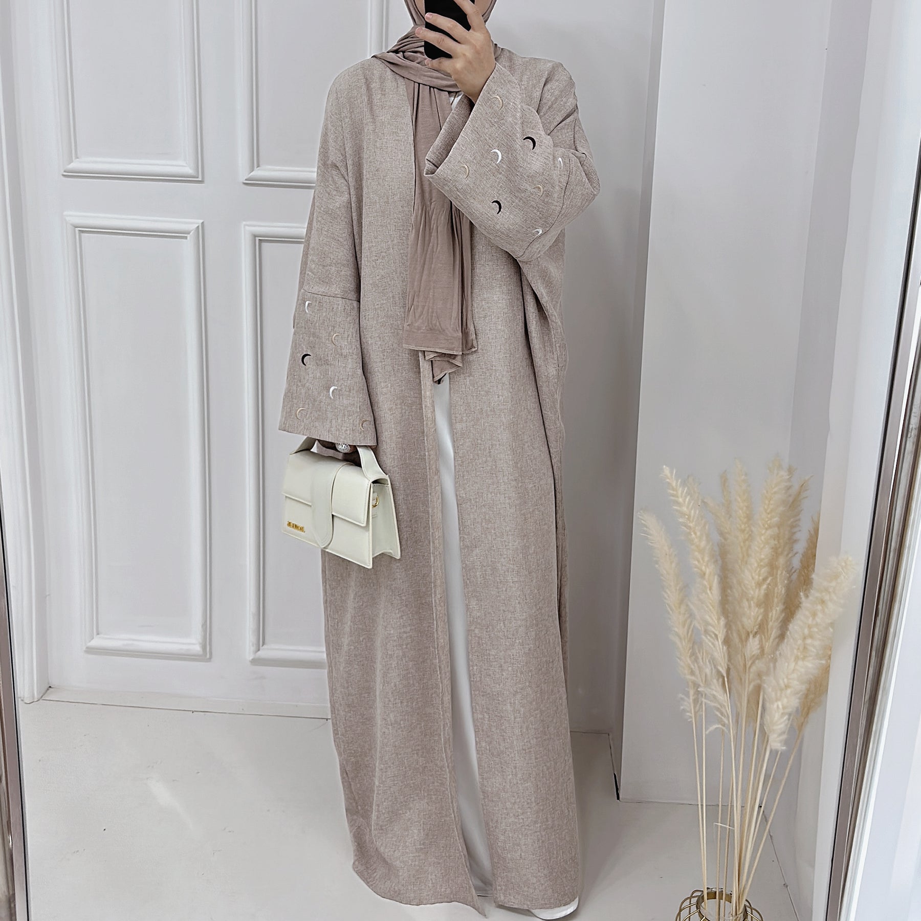 Lightweight Iris Duster Open Abaya for Women - Breathable Desert Abaya for Casual Wear, Prayer & Everyday Comfort