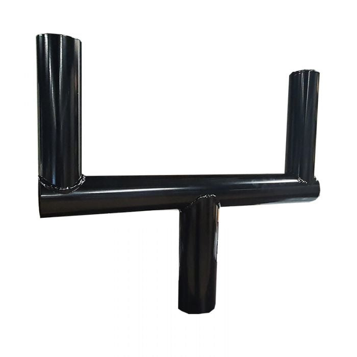 70mm Black RAL9005 Camera Mast T-Piece - Durable Aluminum Alloy Mount for DSLR, Action Cam & Video Equipment - Perfect for Outdoor Filming, Vlogging & Studio Setups